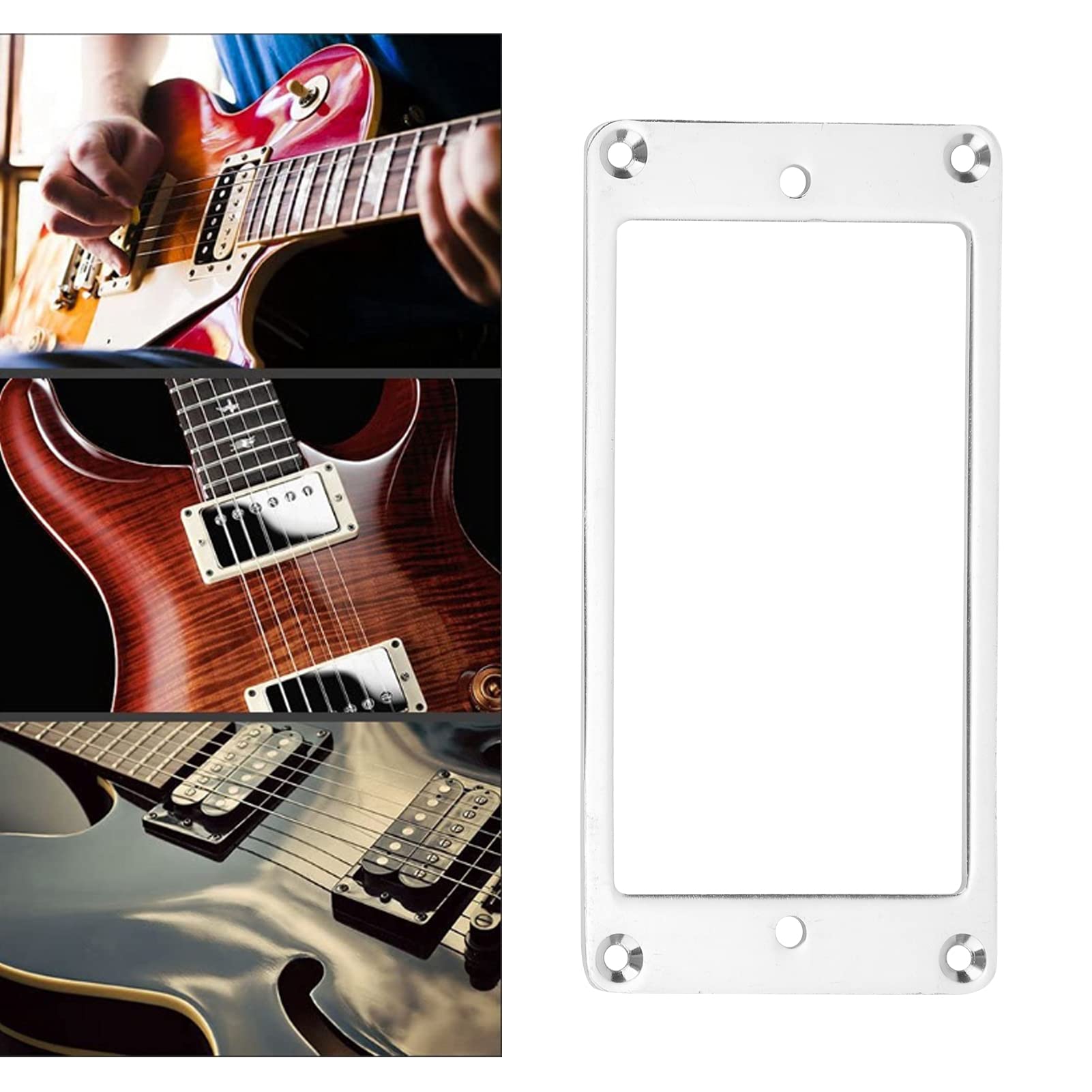 2 Anneaux De Montage Plastique Pour Micro Guitare - Pour Humbucker Double Bobinage, Couleur Brun Foncé - 3