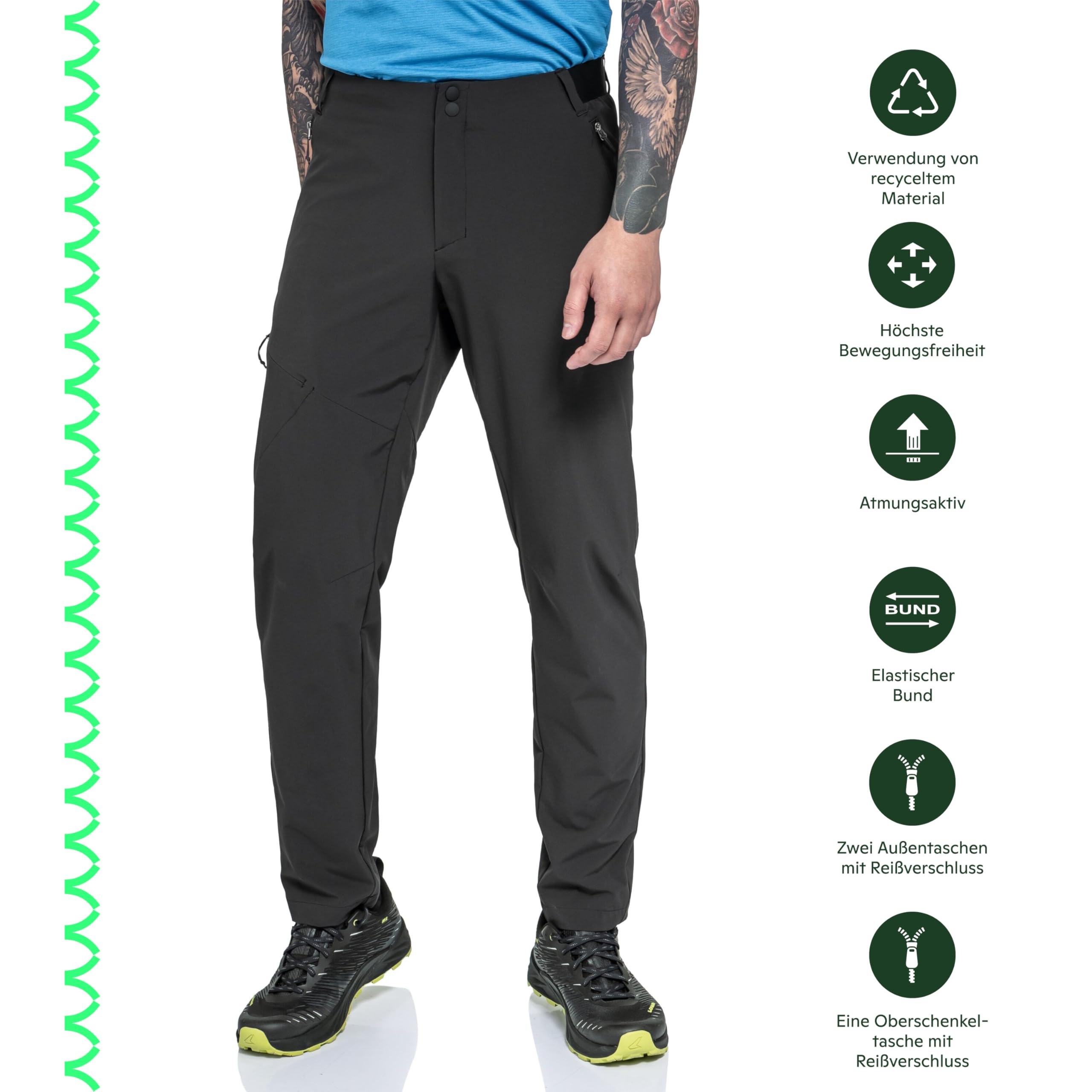 Schöffel Herren Pants Style Blaustein MNS, robuste und leichte Wanderhose aus recyceltem Material, leichte Hose mit 4-Wege-Stretch für maximale Bewegungsfreiheit, schnell trocknend