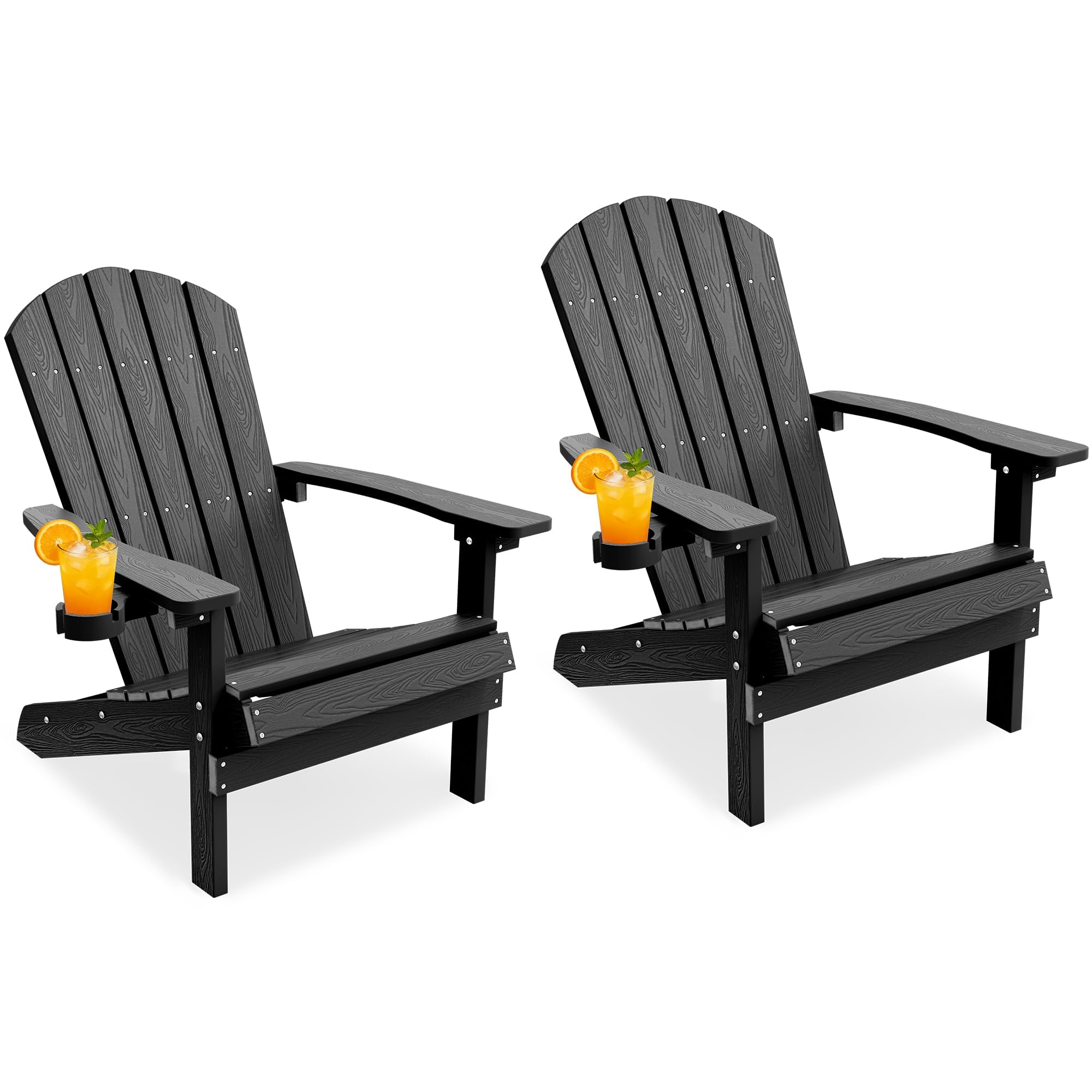 Amazon.com : YEFU Adirondack Chairs Set of 2: Outdoor Chair HIPS