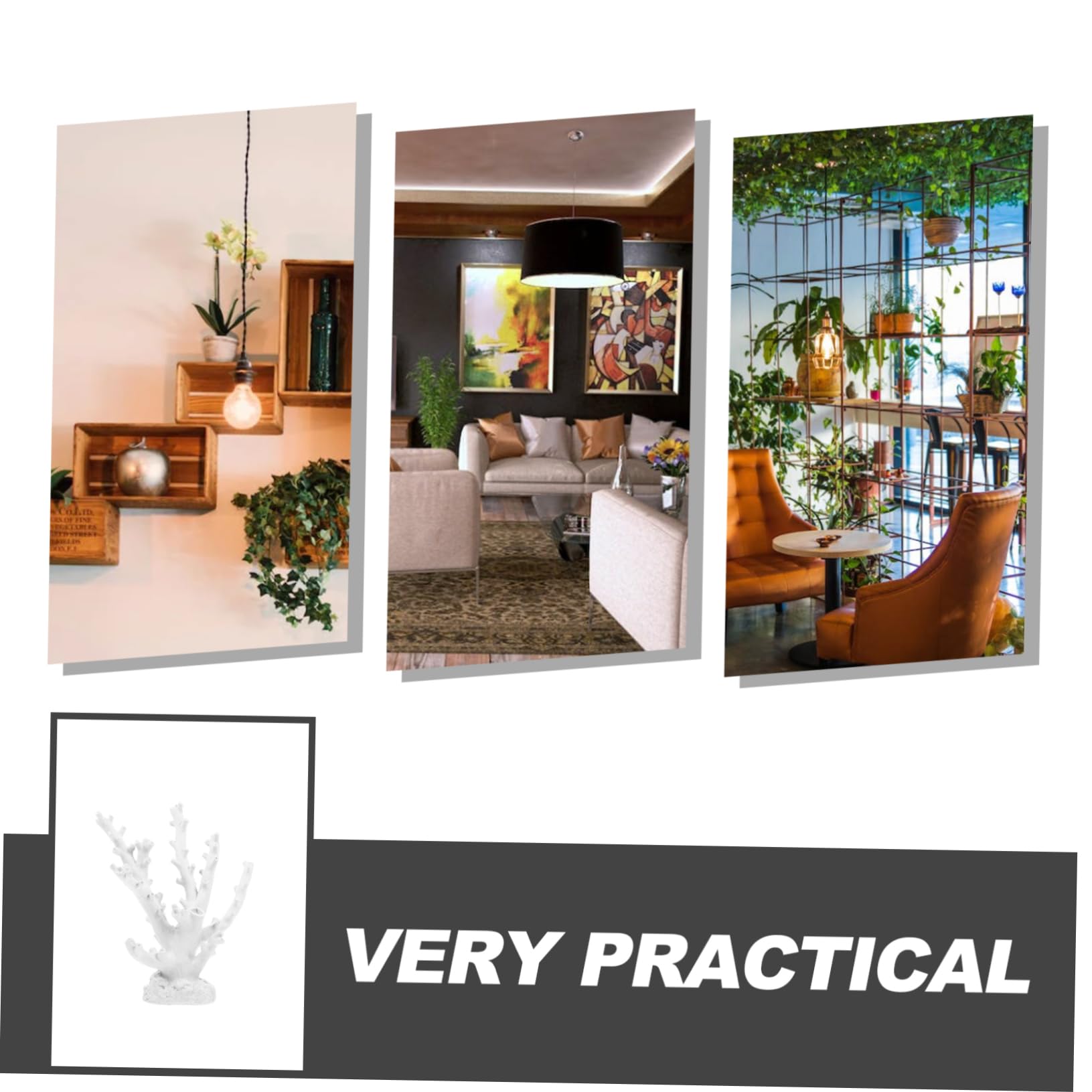 Cabilock Adornos de Coral de Resina de Estilo Mediterráneo Decoración Artificial para Acuario Adorno Paisajístico para Peceras para Entrada y Sala de Estar