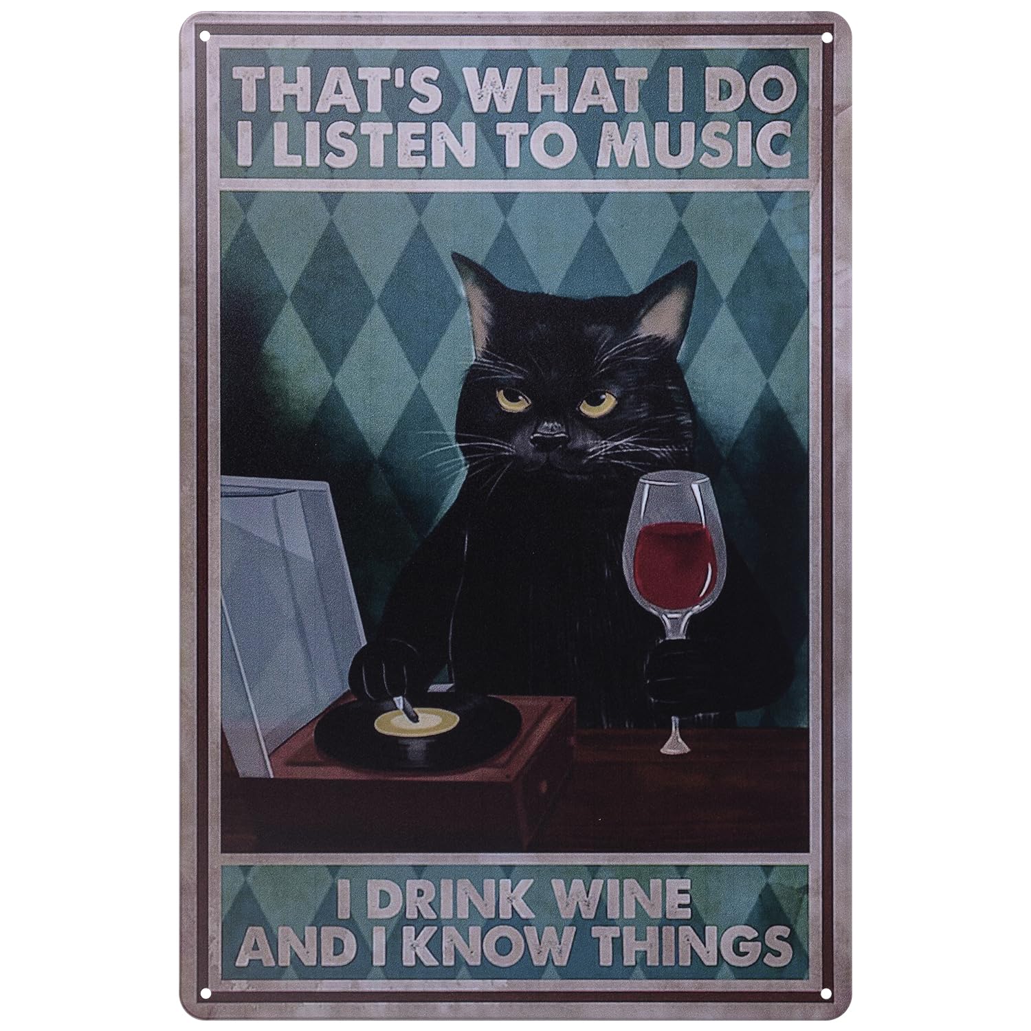 Amazon | ブリキ看板 猫 看板 ブリキ ネコ アメリカン雑貨