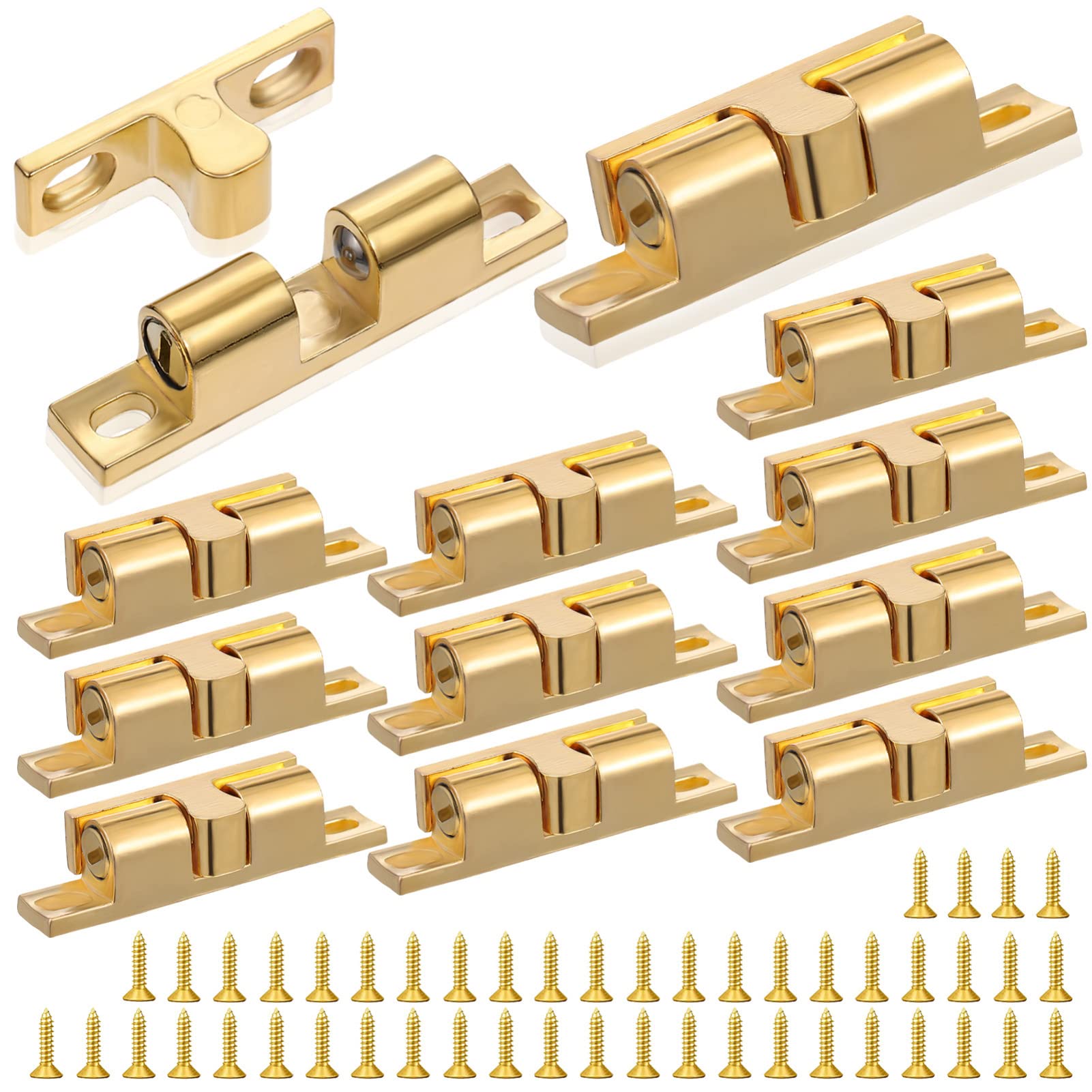 Nvsfzgiyg One Color 12Pcs Dual Ball Roller Catch Closet Door Closure Furniture Hardware For Cabinet Cupboard Wardrobe Gate Latch