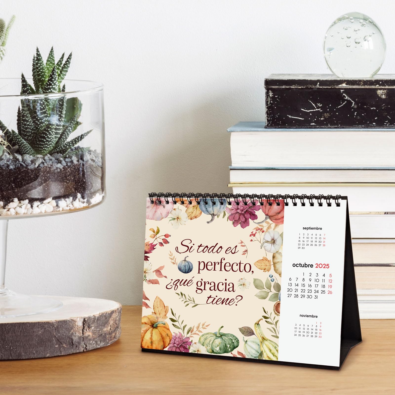 Finocam - Calendar Desktop Images to Write 2025 Month View January 2025 - December 2025 (12 months) Motivational phrases Spanish - Image 3