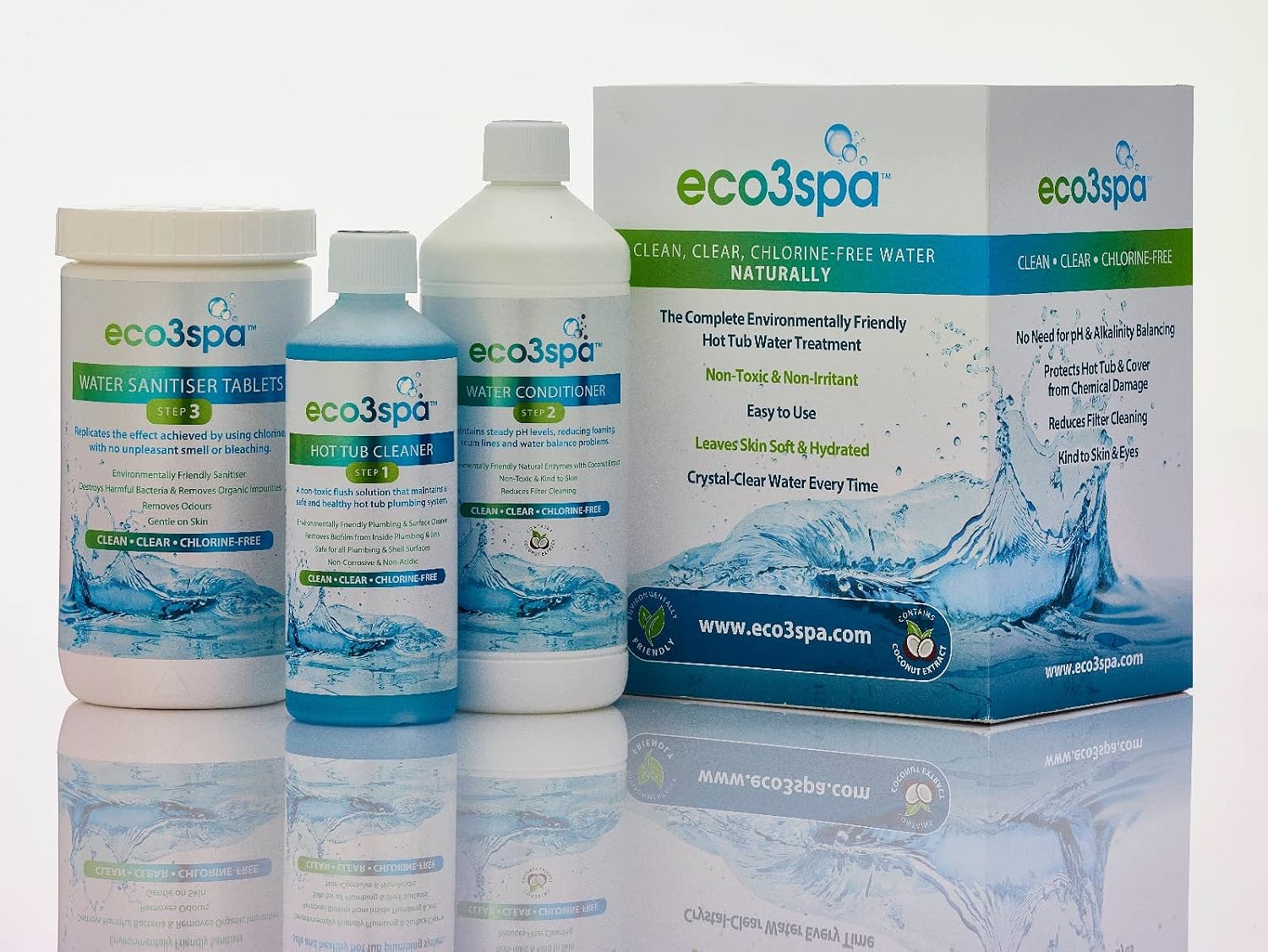 Hot Tub Watercare Kit (with Multi-function Active Oxygen Tablets) – Chlorine Free