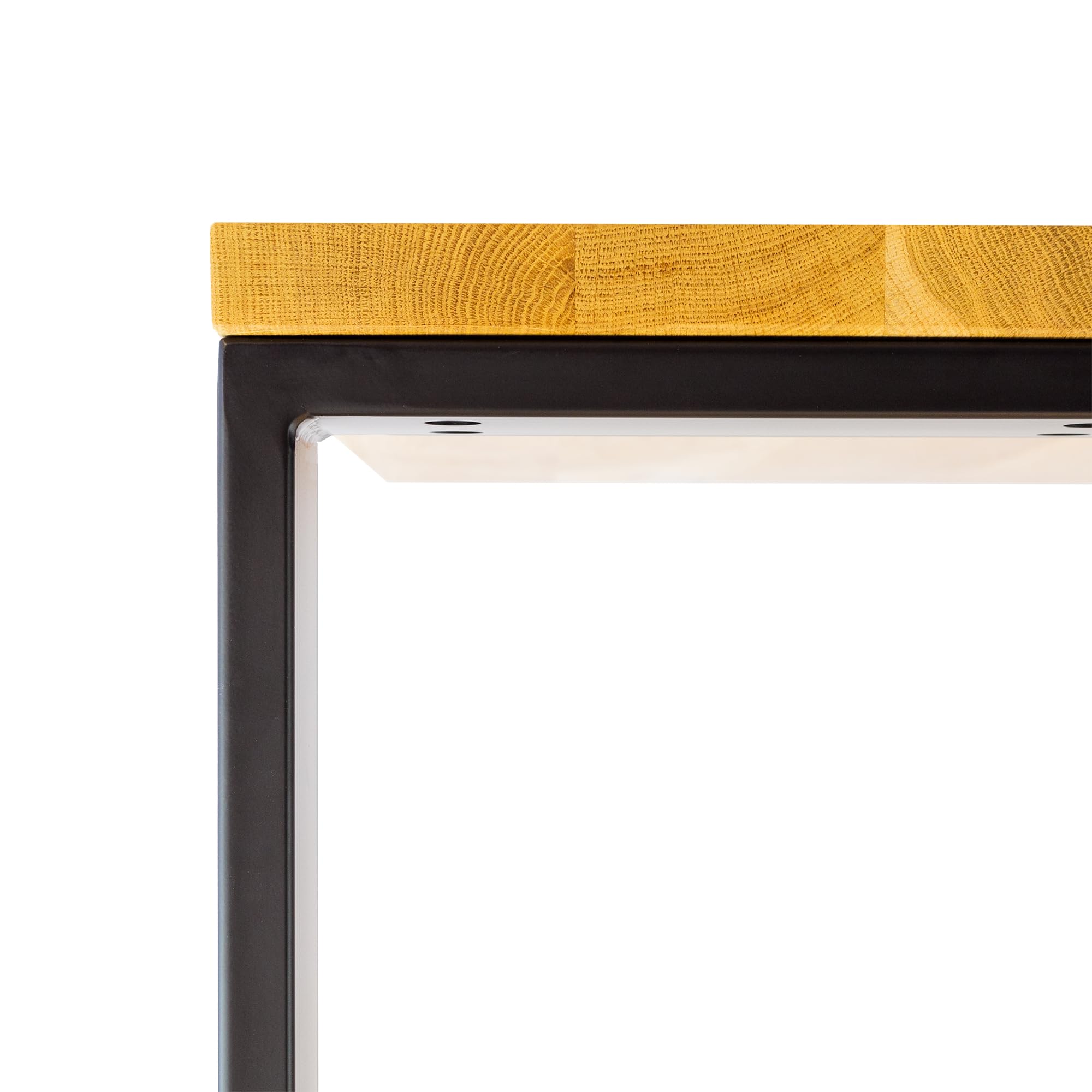 Natural Goods Berlin 2X Tischkufen O-Form Metall Tischbeine Tischgestell höhenverstellbar Möbelkufen rund schwerlast Outdoor U-Modell Industrie Design (B80 x H72cm (Esstisch/Schreibtisch), Schwarz)