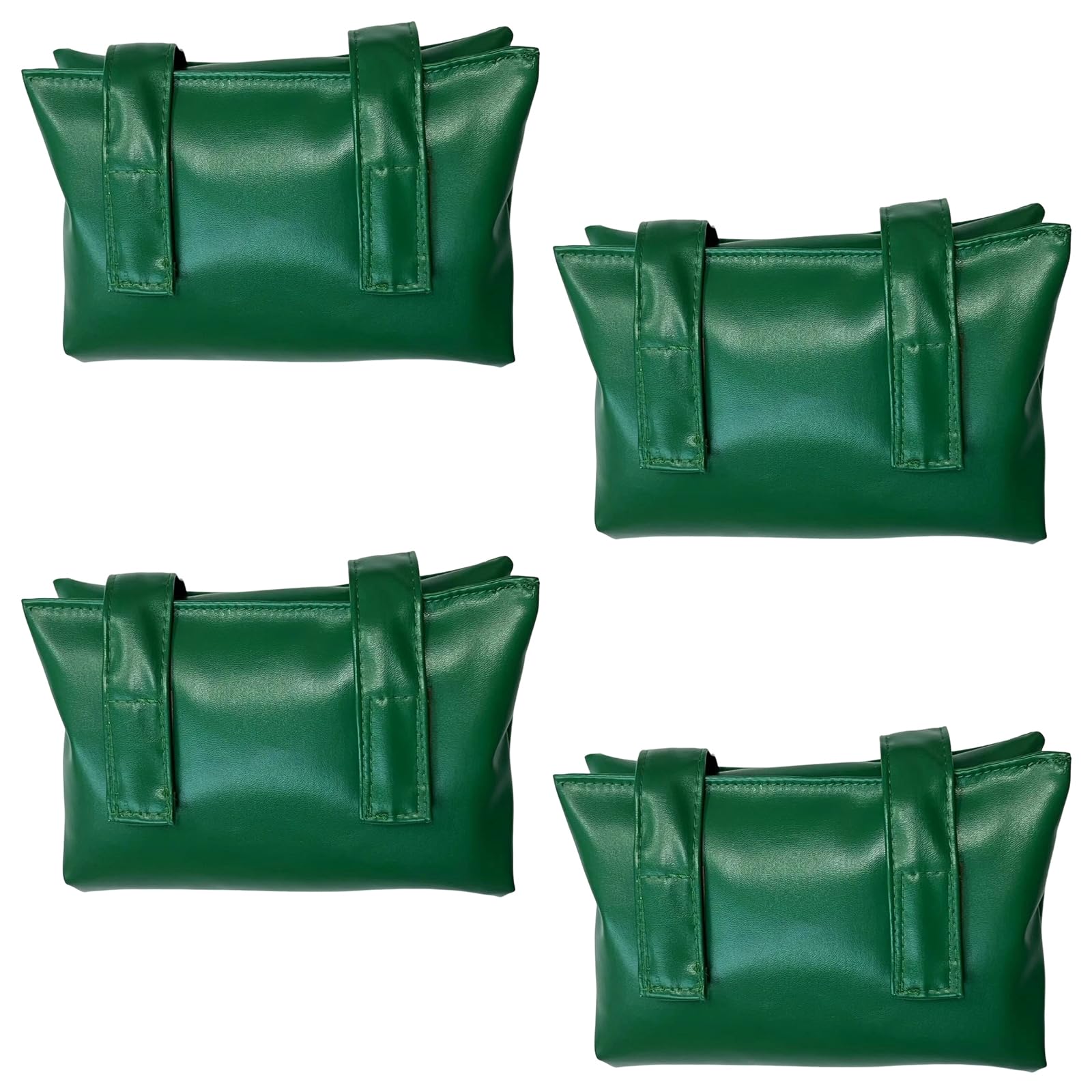 Nucelit Green Faucet Winter Covers 4 Pack, Pu Leather With Sewn Seams, Fits Most Standard Faucets, Prevents Damage Freeze Cover Multi Purpose Outdoor