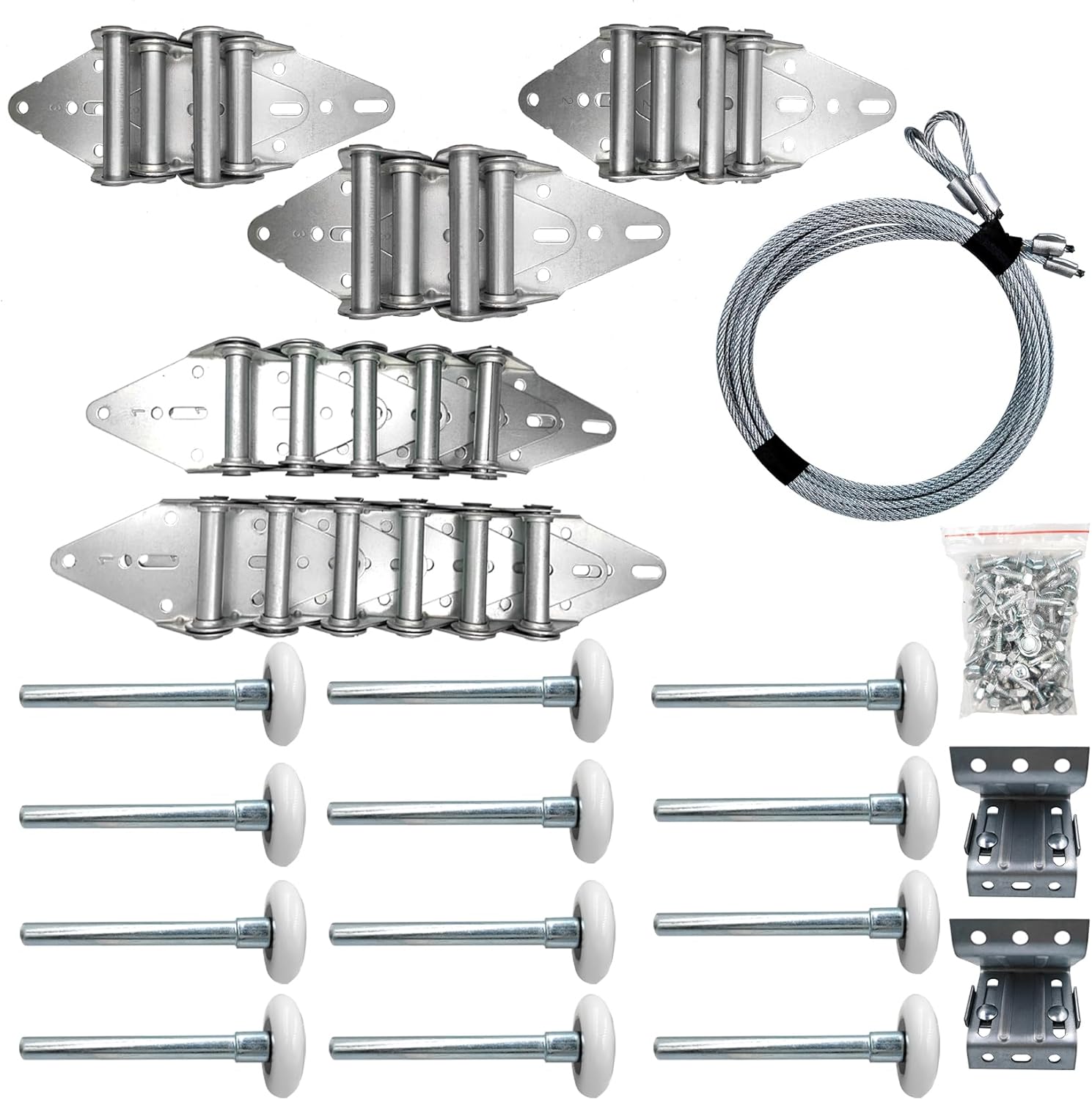 Zuiwan Garage Door Hinges and Rollers Tune up kit,Garage Door Parts and