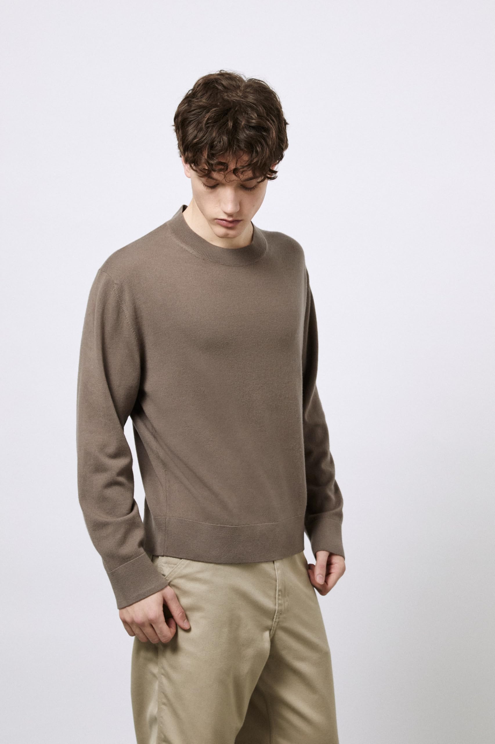 Diana Studio Herren Rundhalspullover aus Cashmere und Merinowolle Pullover Sweater