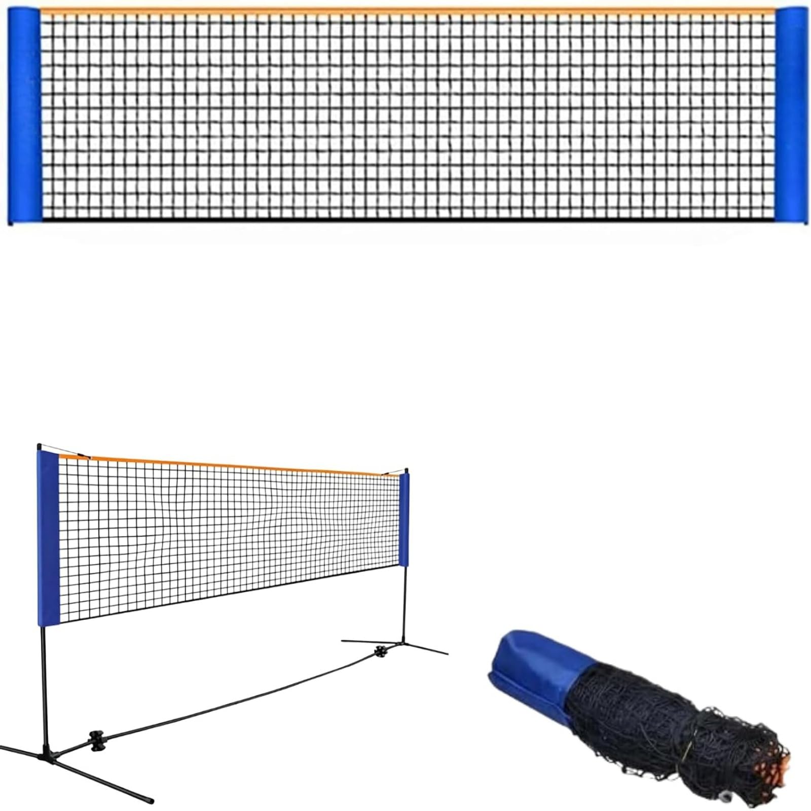 3.1m Professional Sport Training Standard Badminton Net Volleyball Net Easy Setup Outdoor Tennis Mesh Net,Multi-Sport Training Net For Kids Adults-Ling(Net Only, Frame Not Included) (1pc)