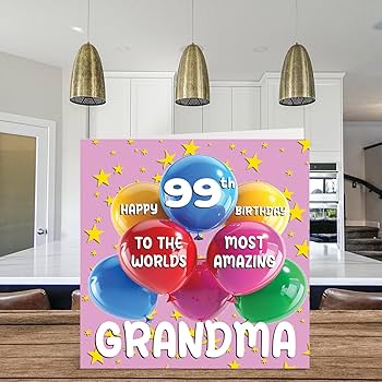 Amazon.com : Stuff4 99th Grandma Birthday Card - World's