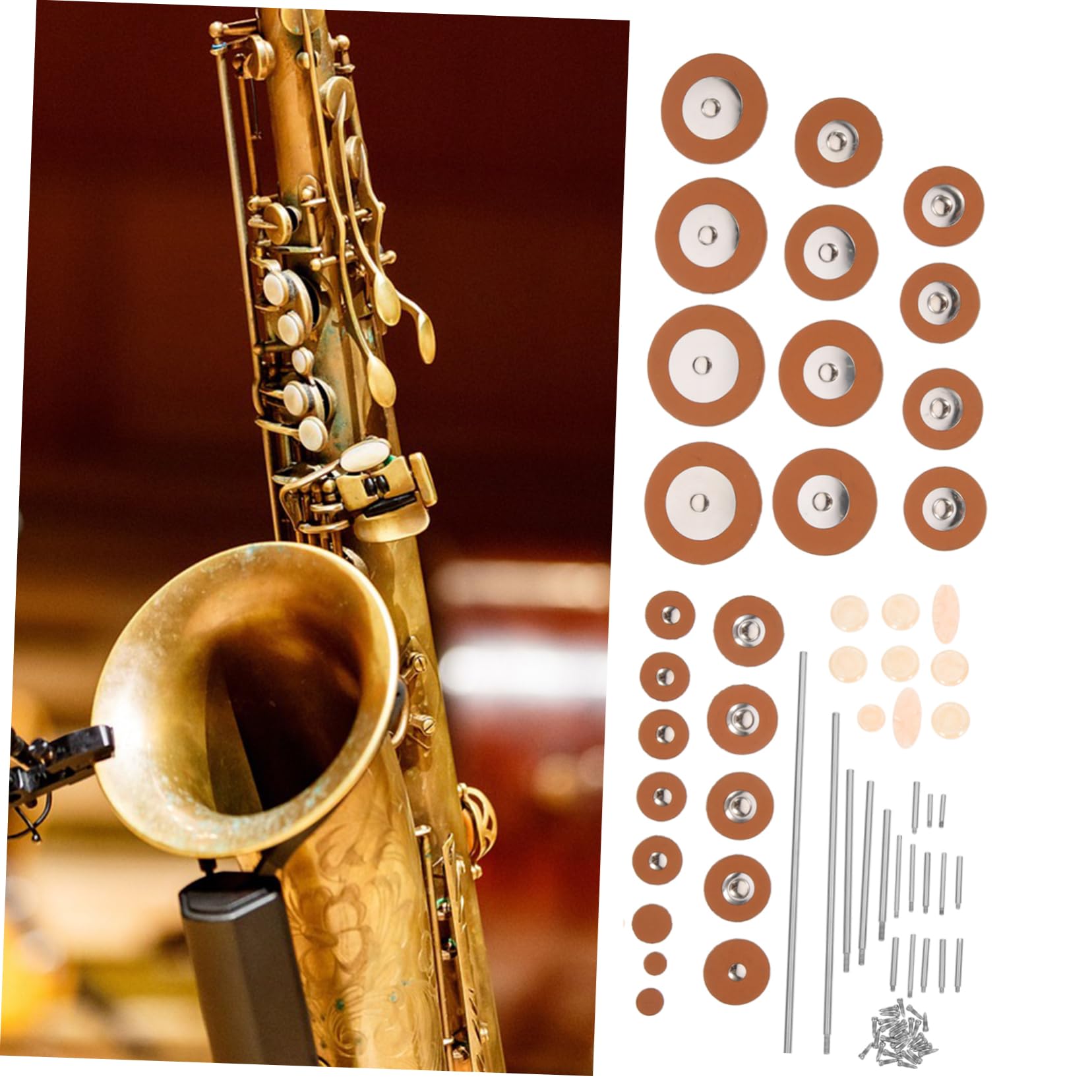 TOYANDONA 3zestawy Narzędzi Naprawczych Do Saksofonu Altowego z Podkładkami Dźwiękowymi Śrubami i Akcesoriami Do Konserwacji Instrumentów Muzycznych Idealny Dla Pasjonatów Saksofonu