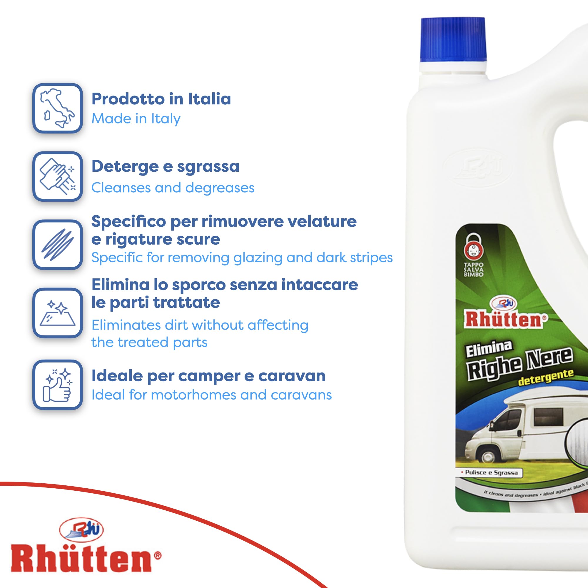 Rhutten, Elimina Righe Nere, Camper, 2L