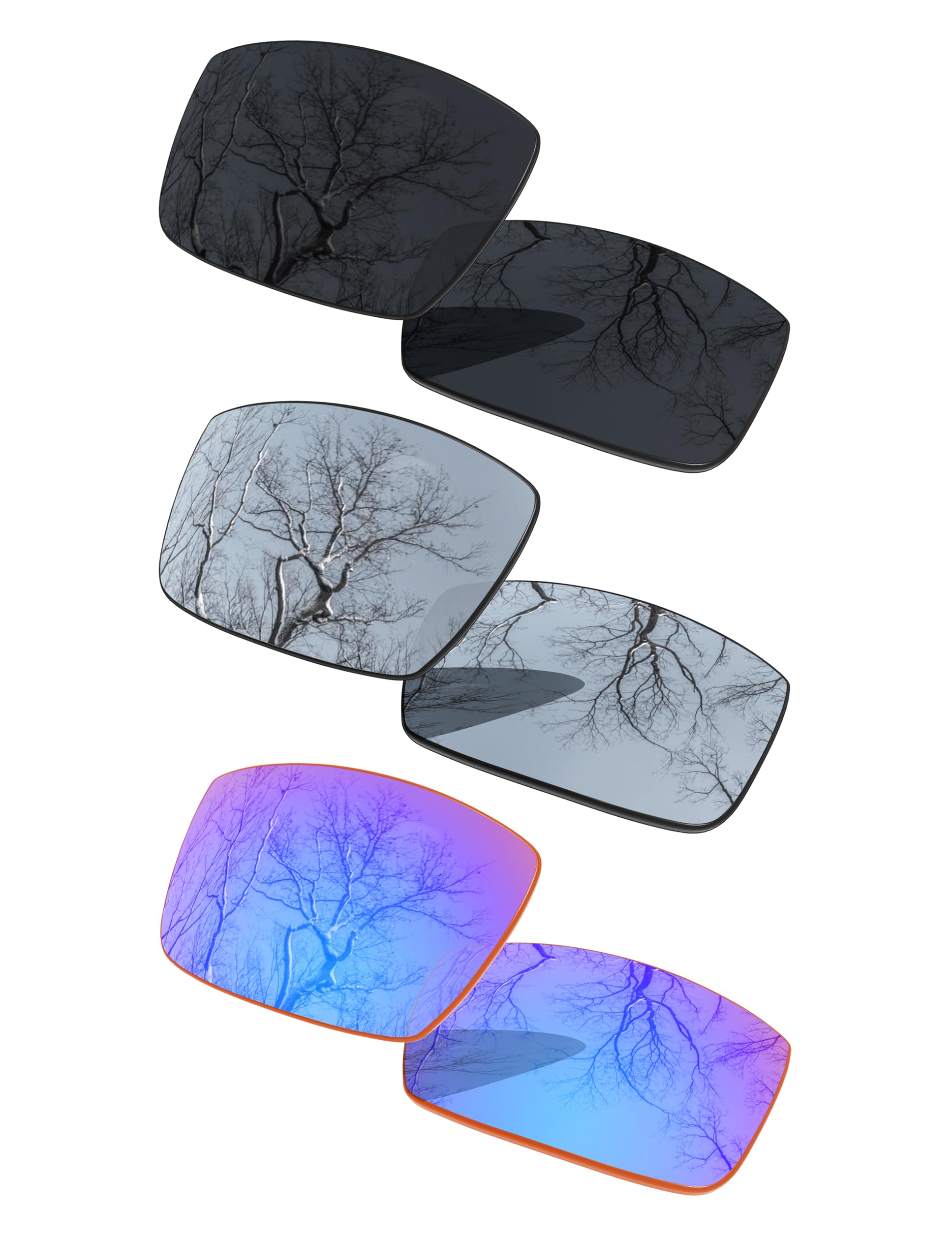 3 Pair Polarized Replacement Lenses for Oakley Gascan OO9014 Pack