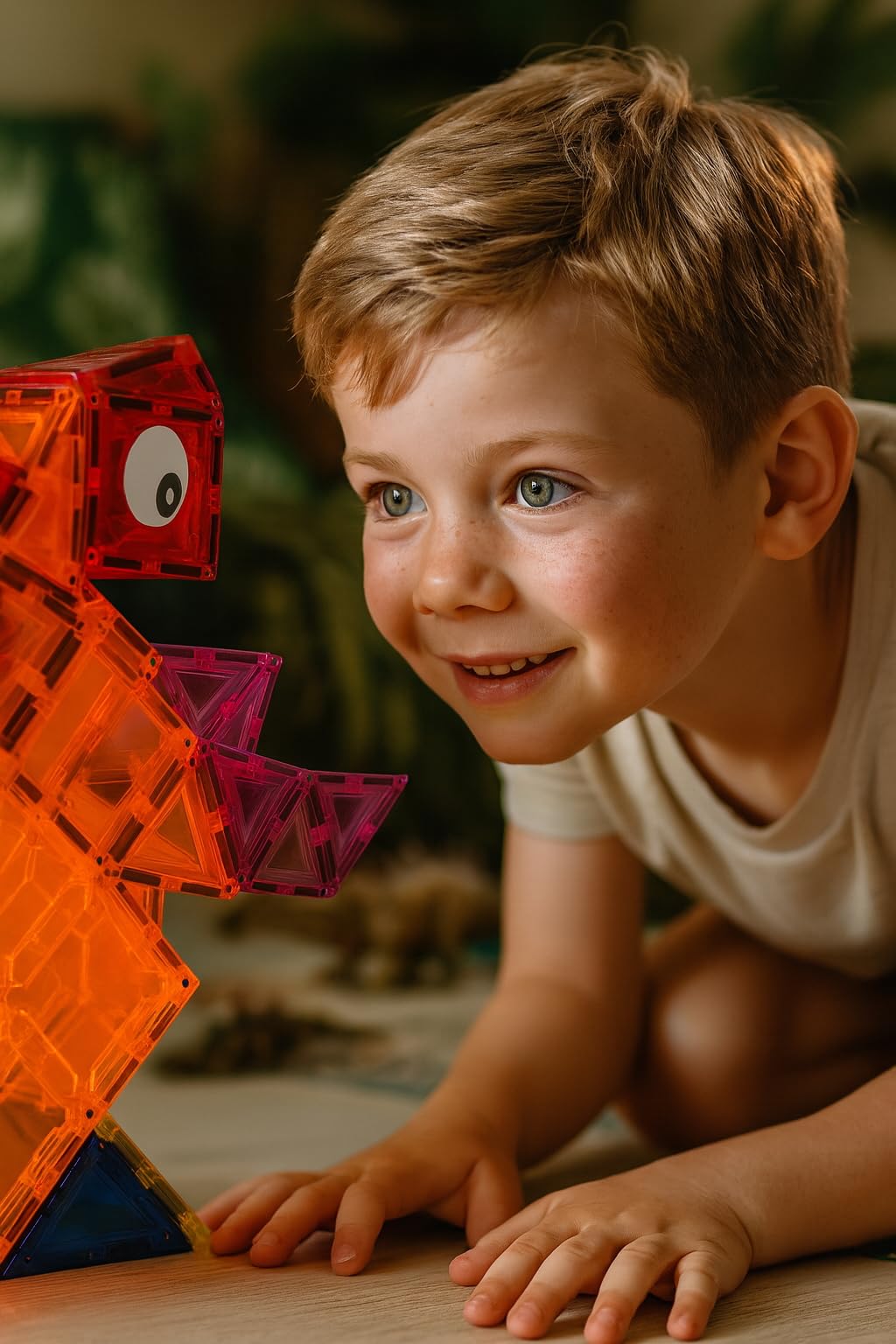 Magnetische Bausteine, 38-teiliges quadratisches Set für Jungen und Mädchen, Kinder, pädagogische kreative Lernaktivität, Baustein, Kleinkindspielzeug, STEM, Kinder ab 3 Jahren