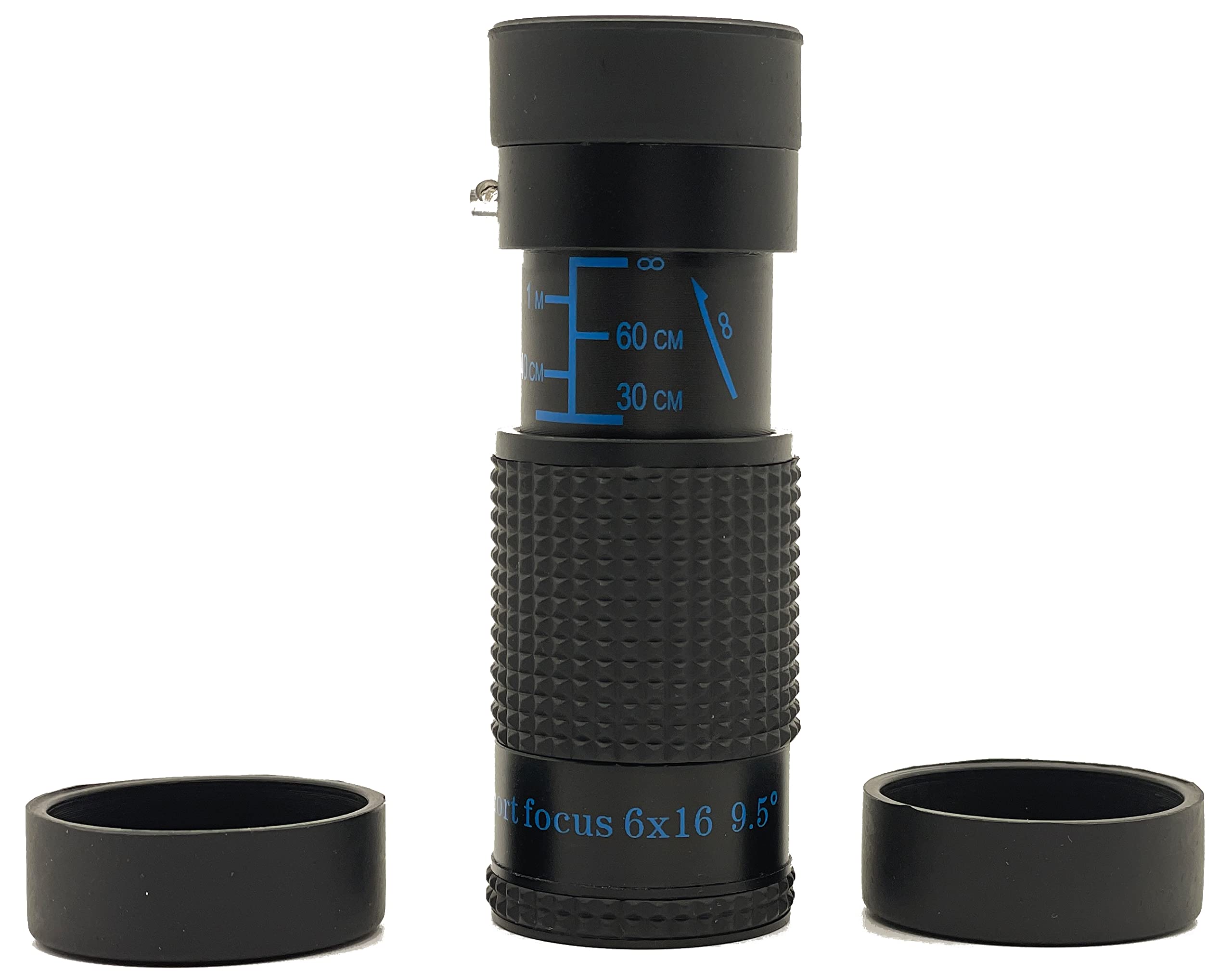 STOEMI 6x16mm Extra Short Focus Reading Monocular with Large FOV Long/Short Distance View, Monocular for Vision Impairment/Low Vision Monocular for Outdoor Activities (616-BM)