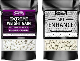 Extreme Weight Gain Anabolic & APT Appetite Enhancer Stimulant Bundle Strongest Available, Quick Weight & Muscle Growth Pills, Made in The UK