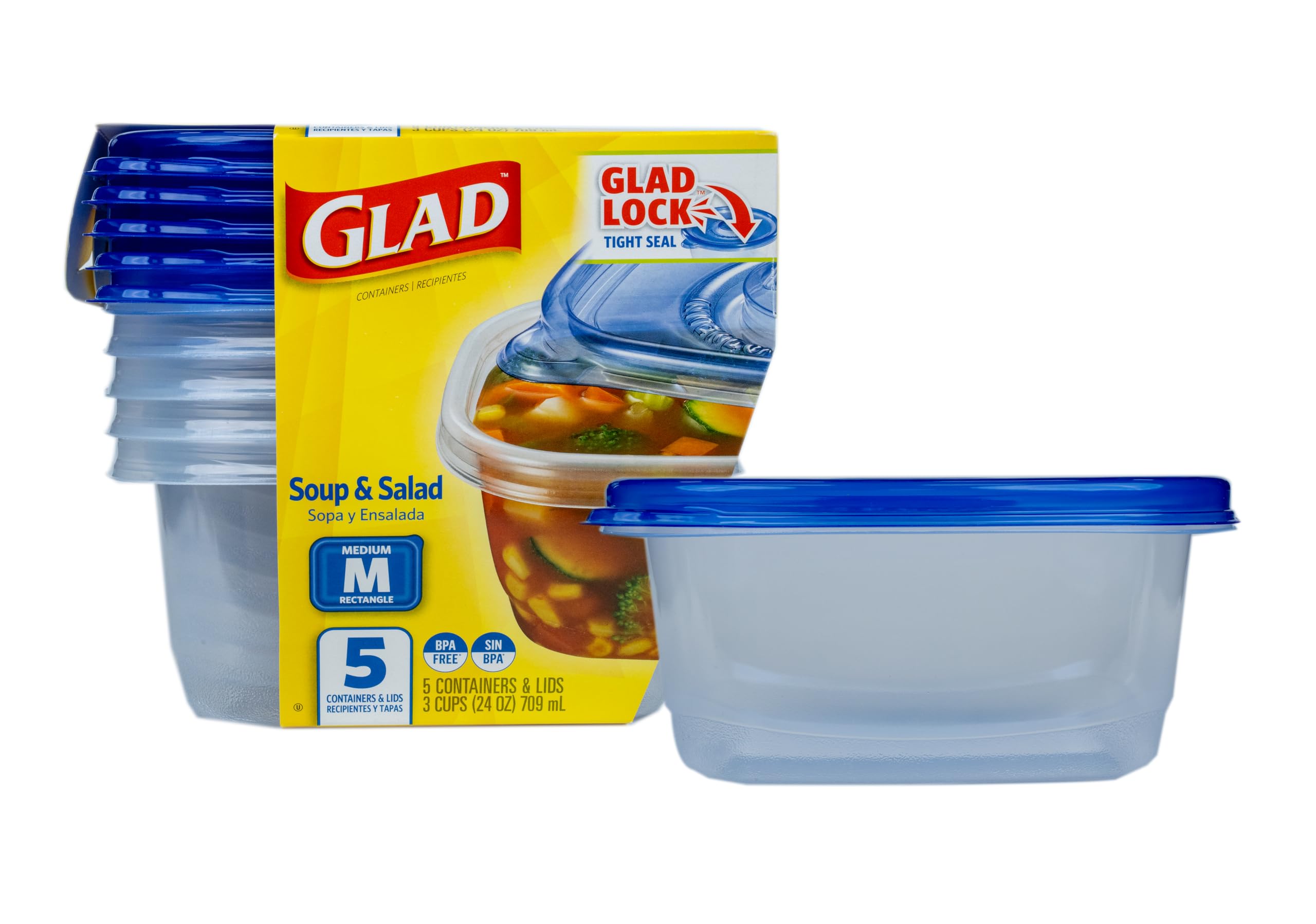 Glad GladWare Medium Rectangle Food Storage Containers