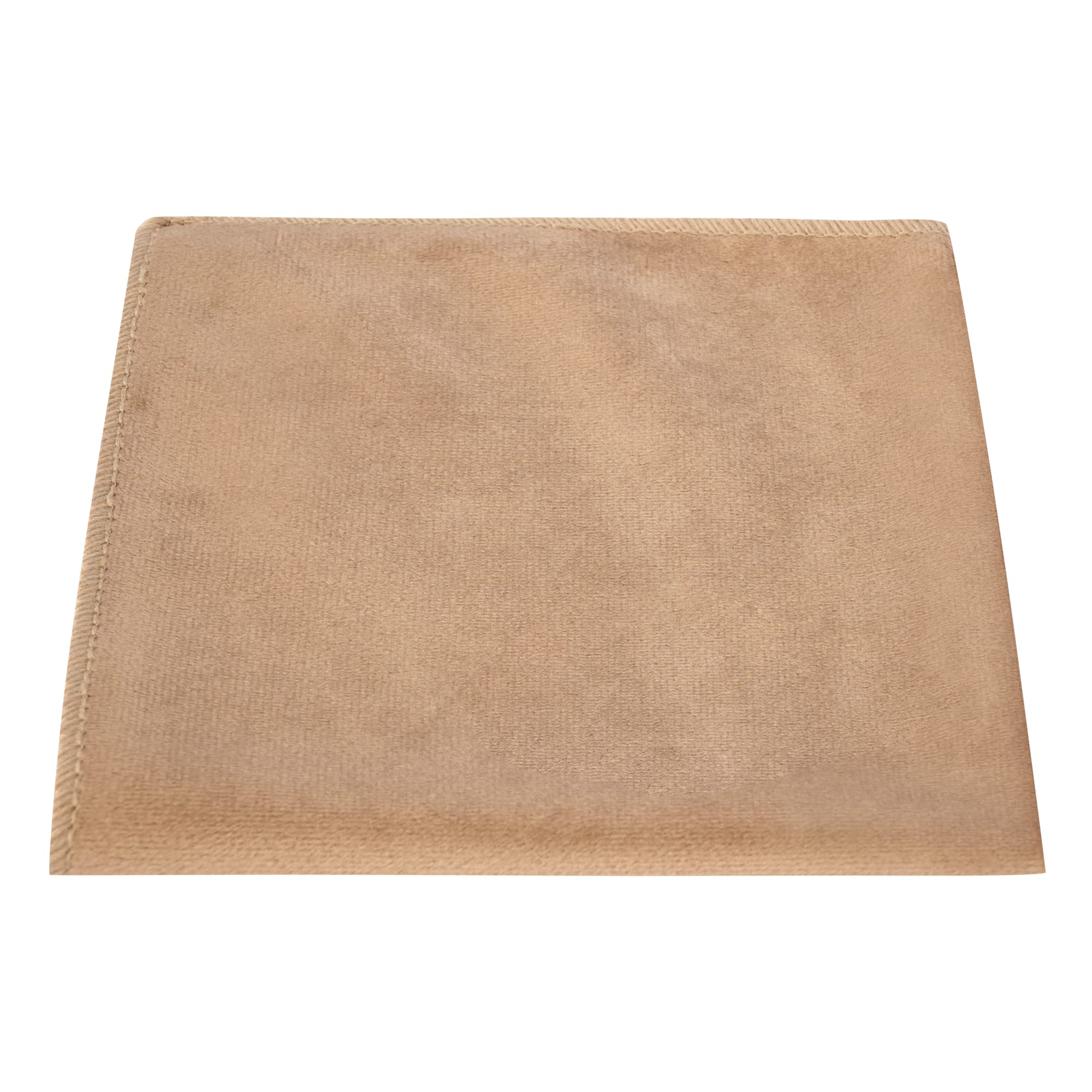 King & Priory Luxury Taupe Brown Velvet Pocket Square
