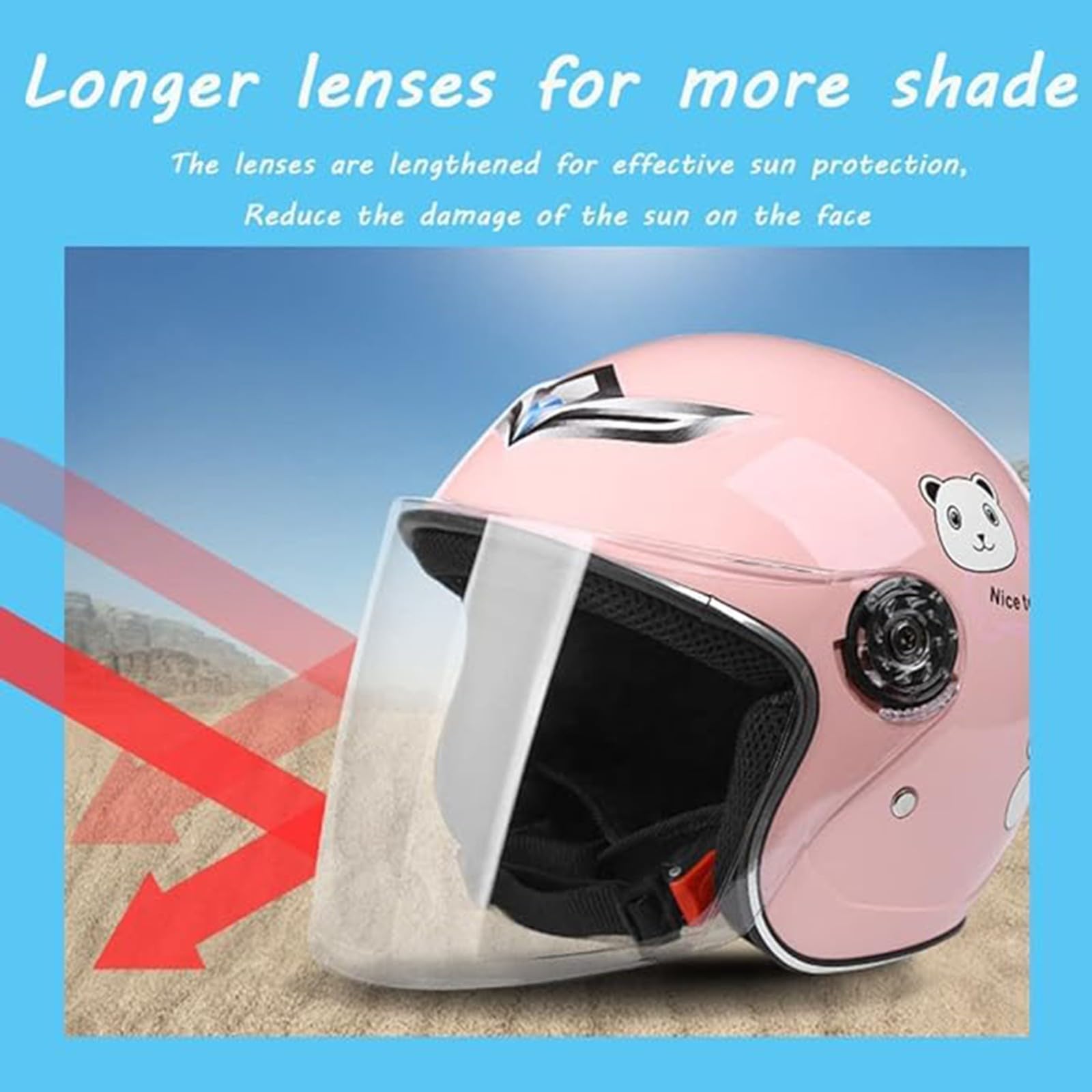 Casco Mezzo Aperto Per Bambini – ECE E DOT, Adatto Per 2-14 Anni, Moto E Scooter, Retro, 46-54 Cm