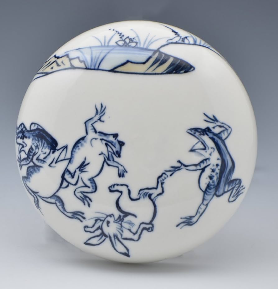 Amazon｜京焼 清水焼 陶あん窯 蓋物 鳥獣戯画 KTA695｜漬物器