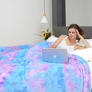 MUGD Soft Blankets Fuzzy Twin Bed Fleece Blanket Kids Warm Throw Blanket for Bed
