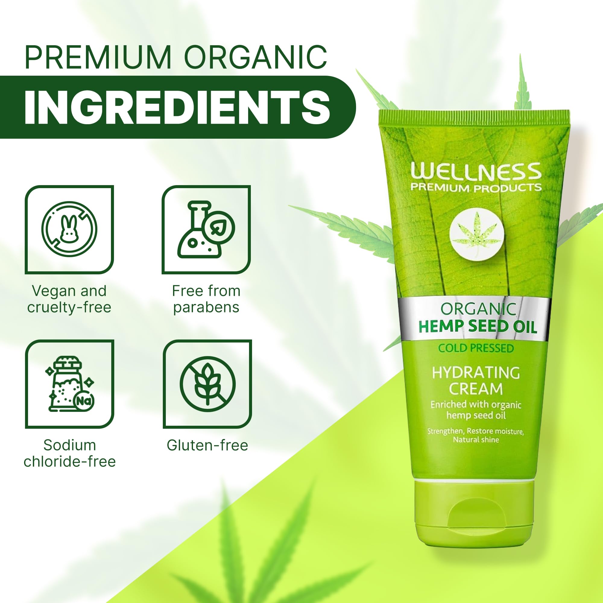 Amazon.com: Wellness Premium Intensive Hydrating Hair Cream for