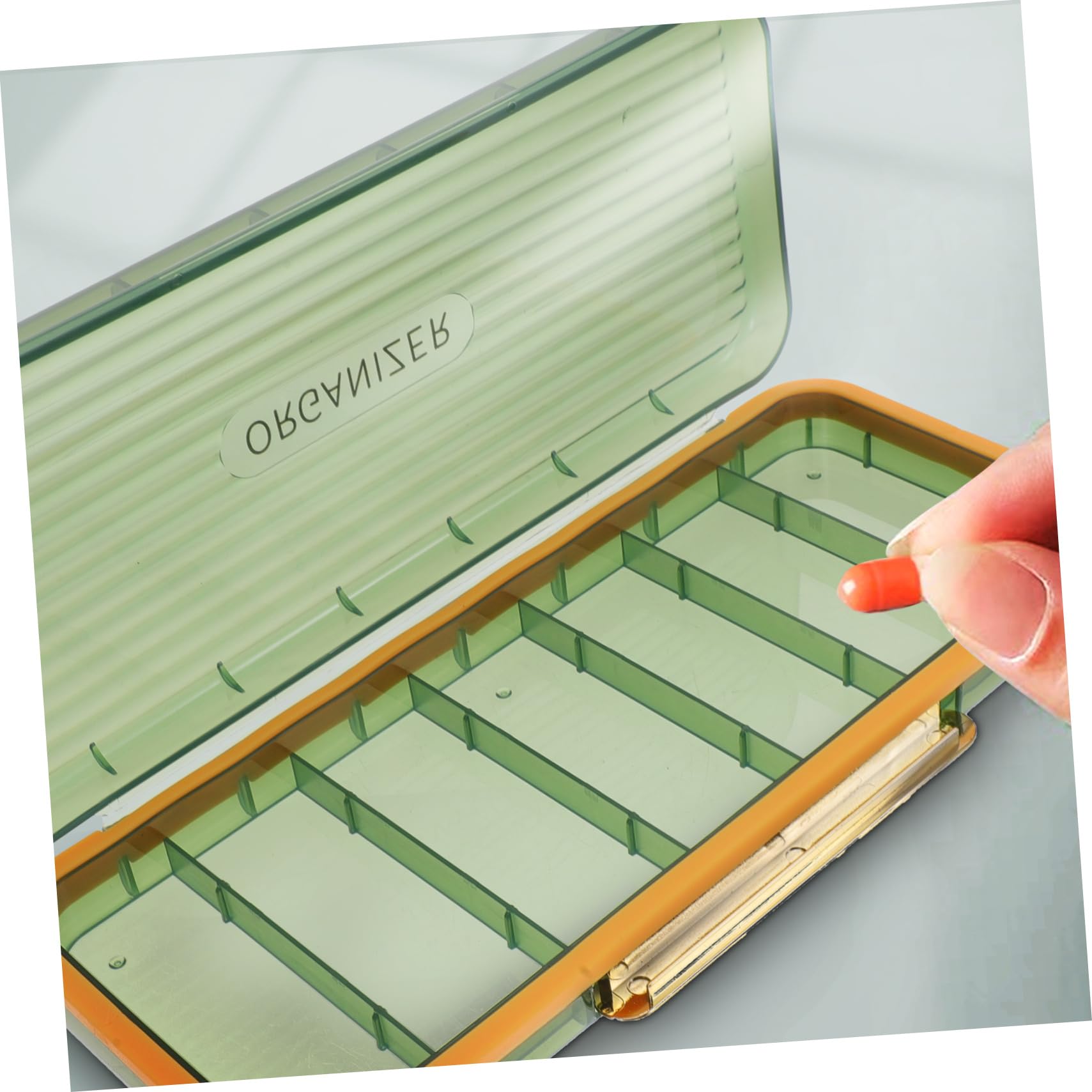 Anneome Tragbare Medikamentenbox mit 7 Tagen und 3 Fächern pro Tag Kompakt und Leicht aus Pp und Abs für Unterwegs mit Praktischem Multi Gitter Organizer