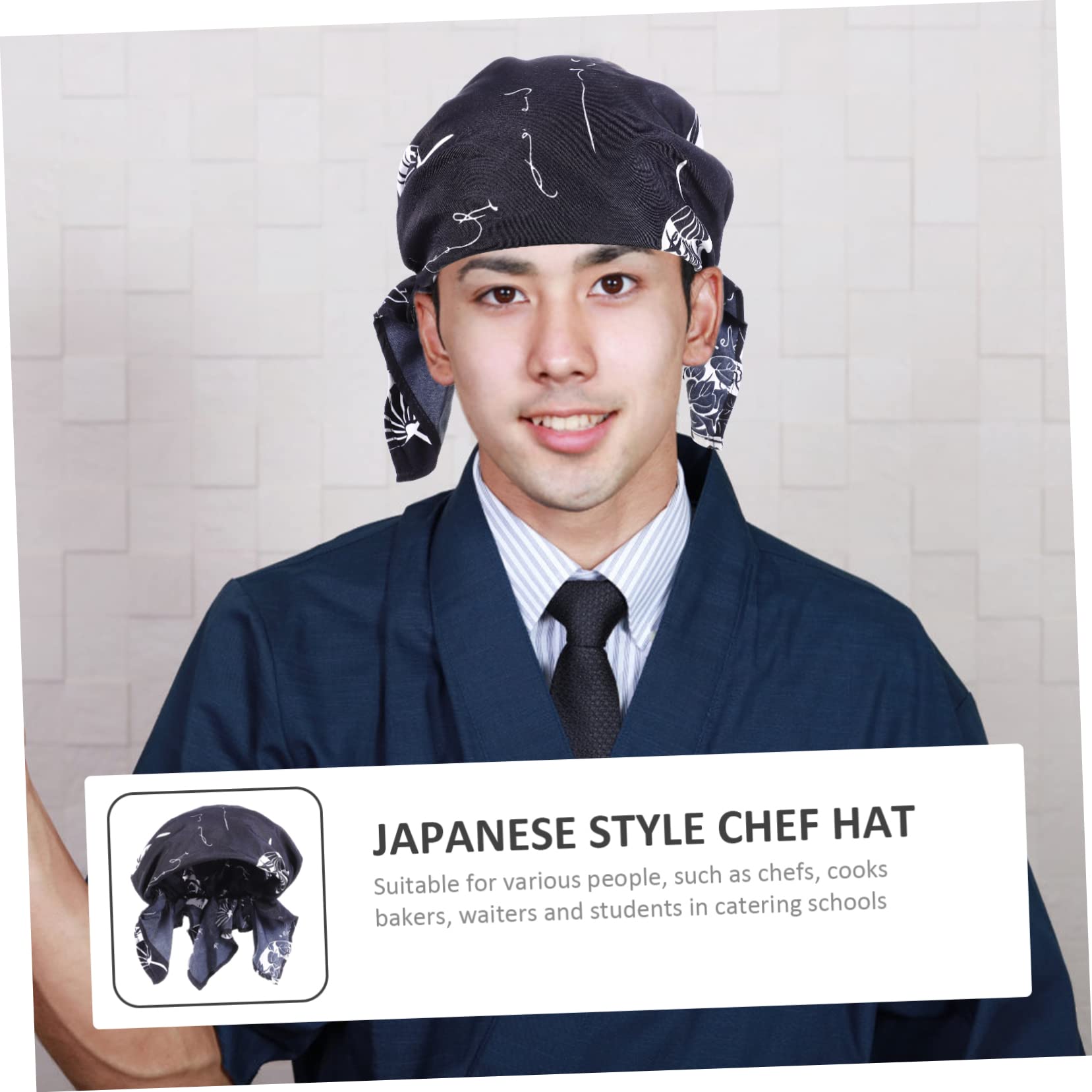 BESTYASH Cappello Da Cameriere Cappello Bouffant Regolabile Berretto Da Lavoro Chef Unisex Berretto a Bandana Cappello Bandana Da Cuoco Cappello Da Chef Cuoco Uniforme Cappelli Blue Tessuto