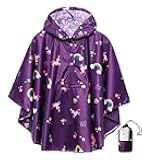 Lightweight Kids Rain Poncho Jacket Waterproof Outwear Rain Coat