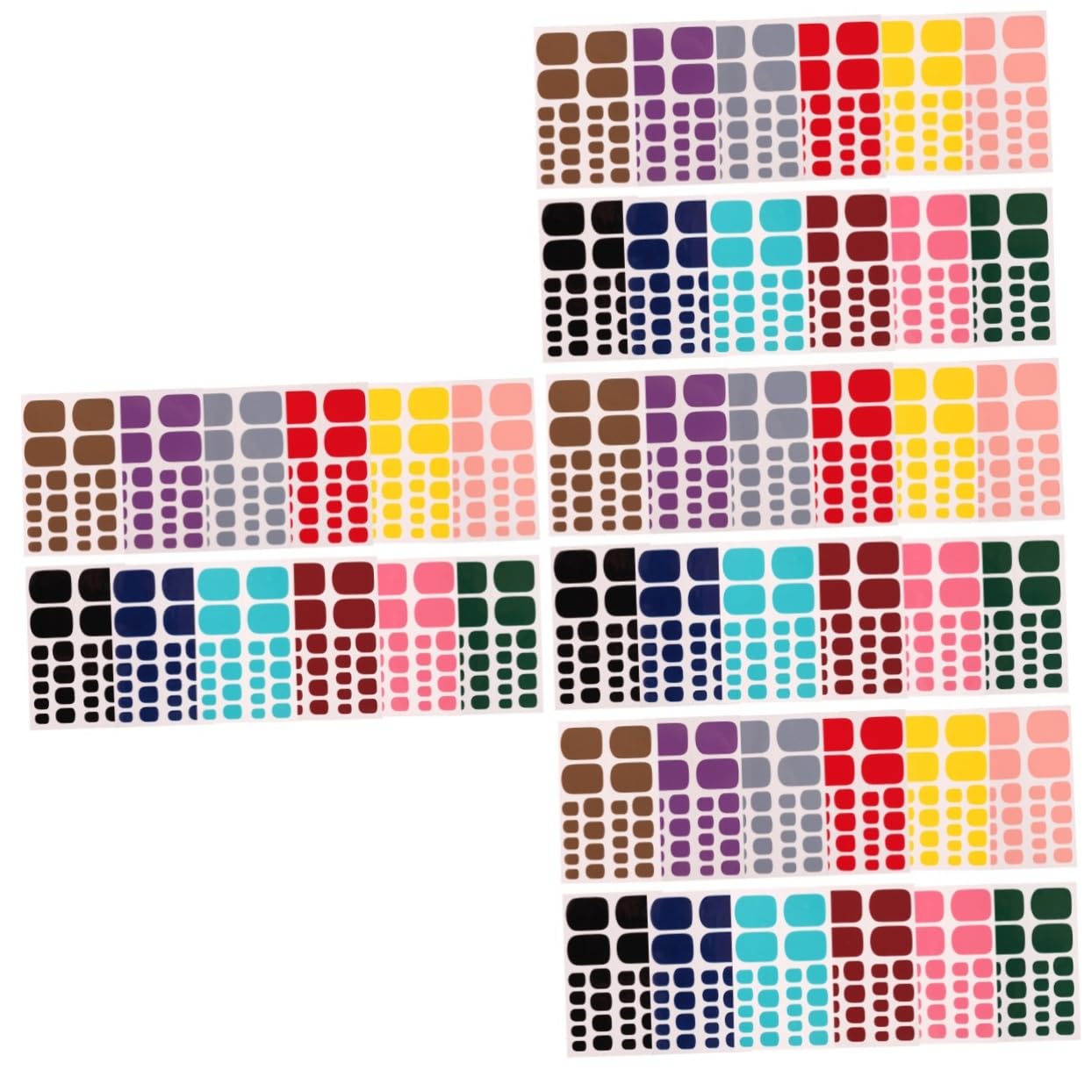 4 Set Stickers Per Unghie Dei Decalcomaniper Unghie Decorazioni Per Manicure Facili Applicare Design Alla Moda Trasparenti Accessori Per Nail Art 12 Fogli*4