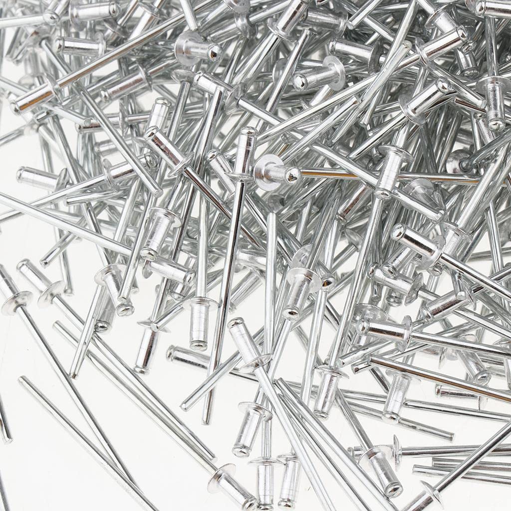 1000 Rivets Aveugles en Aluminium, Rivets à Noyau Ouvert, Rivets Assortis, Résistants à La Rouille, Robustes, pour Les Projets de Construction et Les, 2.4x5mm