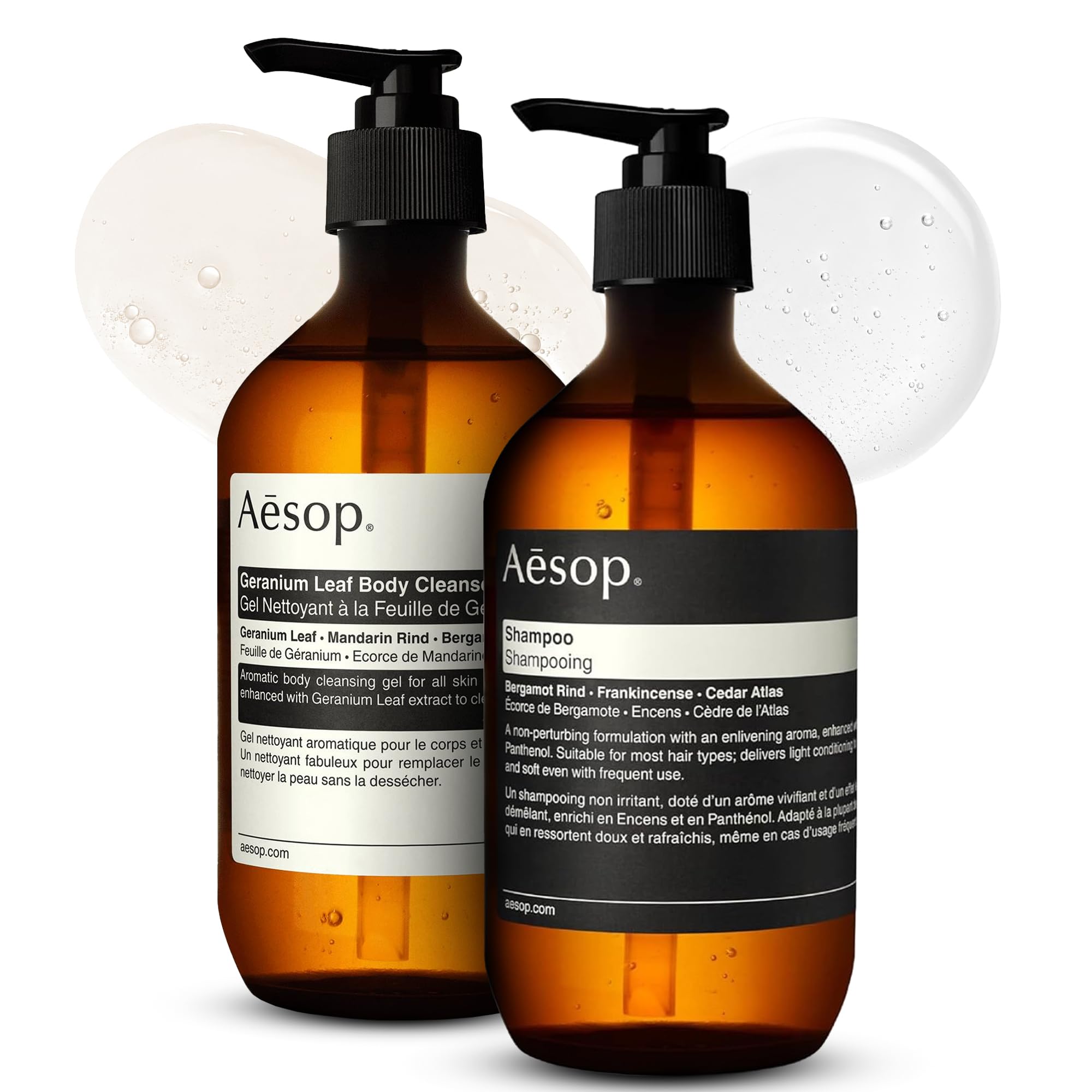 Amazon.com: Aesop Geranium Leaf Body Cleanser & Shampoo Set