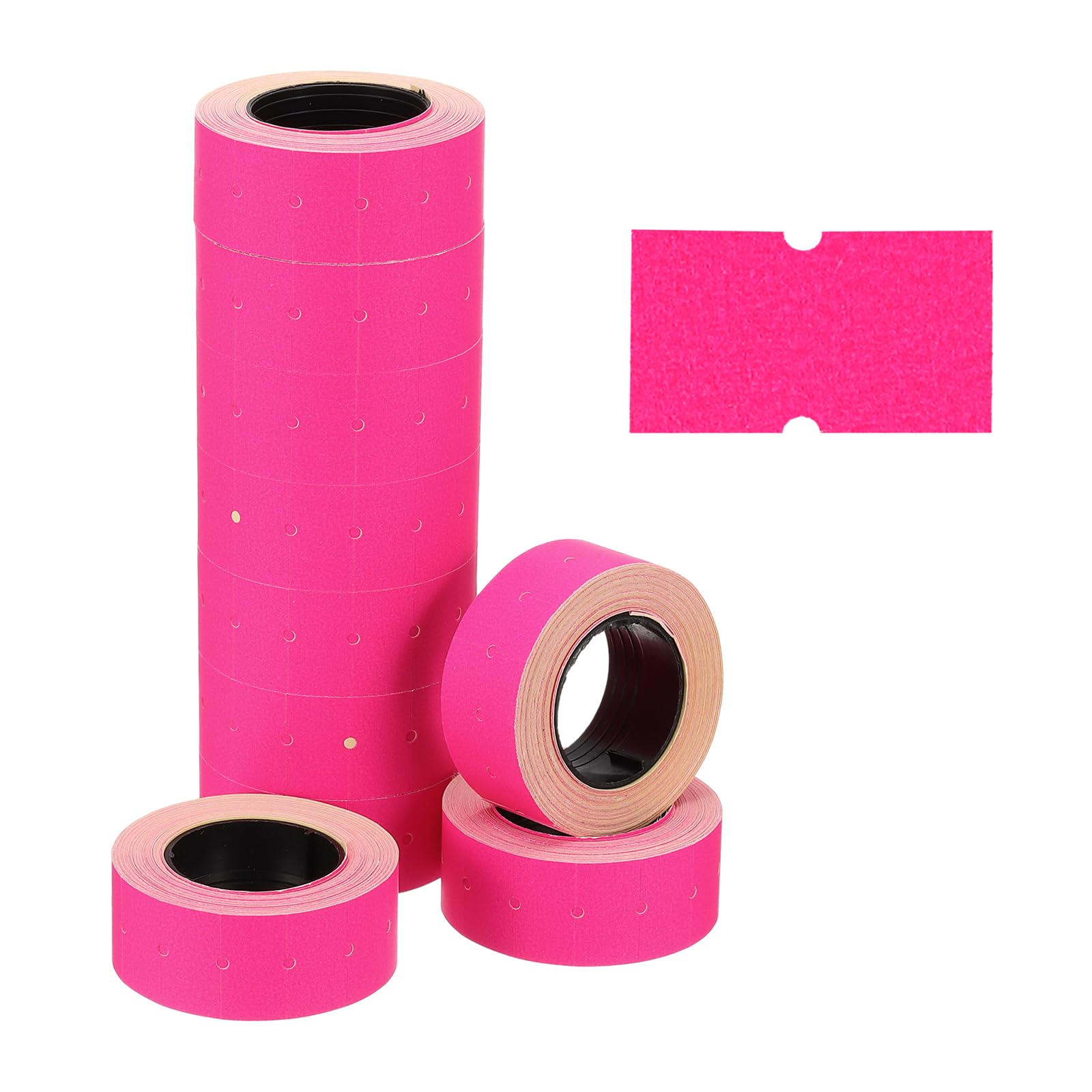 PATIKIL Pricing Labels, 10 Rolls 5000 Price Price Gun Labels Self-Adhesive Rectangular Puzzle Shape Marker Tag Stickers for Date Gun, Rose Red