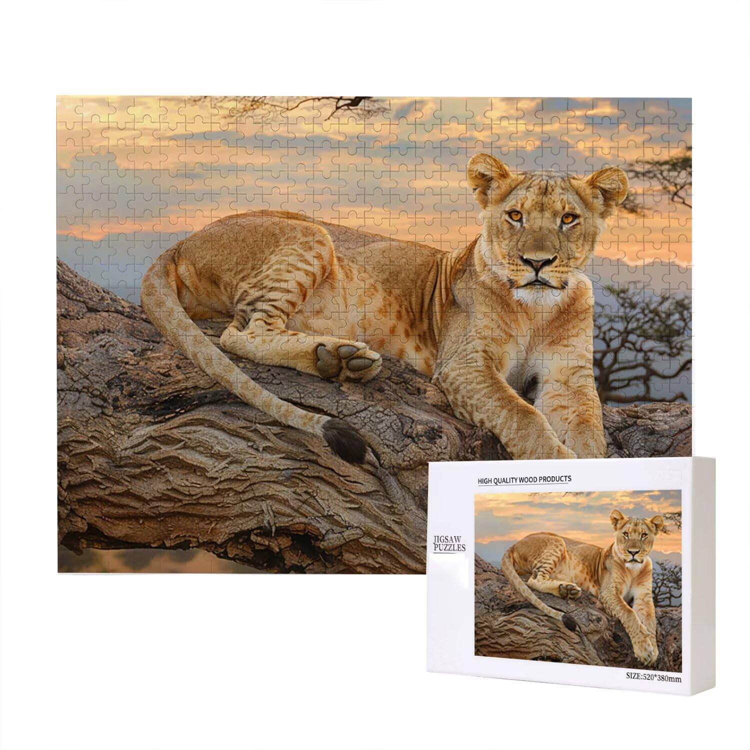 Jigsaw Puzzle, 6000 Pezzi Puzzle Classici, Animali Puzzle Rilassamento Intelligence, Mpossibile Difficile Puzzle Impegnativo per Adulti Puzzle Gioco Familiare, Regalo per Amore Amico Il Leone fr0-1136