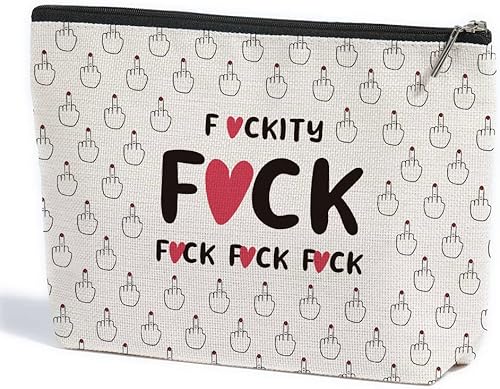 ZHAMEN Regalos divertidos bolsa de maquillaje, regalo de humor sarcástico, regalos de amistad para mujeres, amigos, adolescentes, niñas, mejores