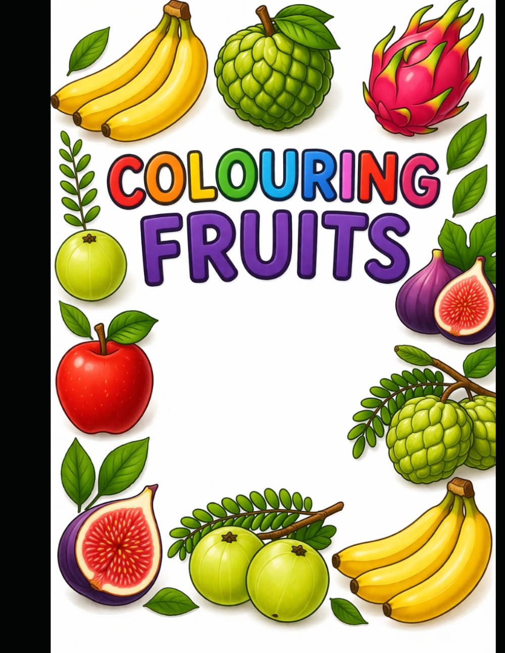 ABC Fruits Coloring Book: Learn Alphabets A to F with Fun Fruit Coloring for Kids