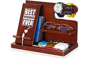 Valentines Day Gift for Husband: Wood Phone Docking Station