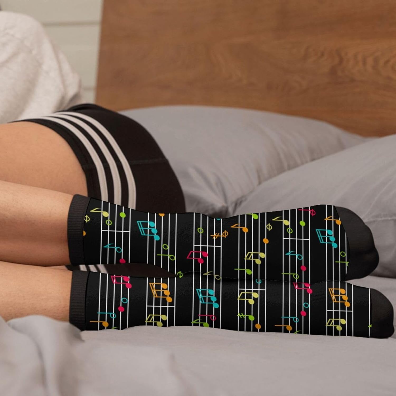 Giinly Music Teacher Socks Novelty Funny Crew Socks Crazy Gifts For Men Women - Image 4