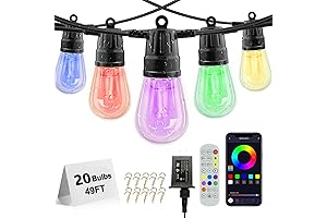 Outdoor String Lights Colored for Brighten Up Patio Backyard