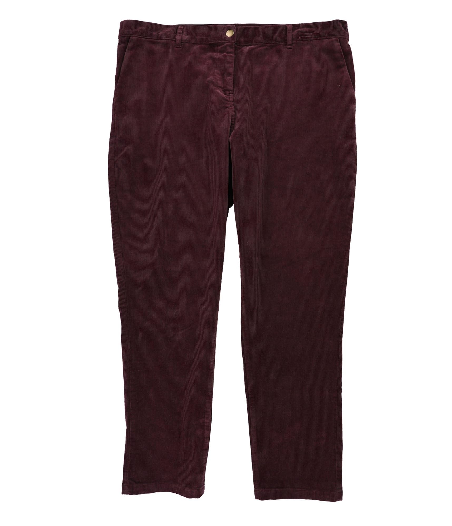 Barbour Womens Purple Pocketed Corduroy Straight Leg Pants Size 14