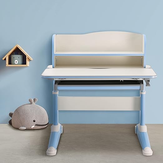 Green Soul Achiever Kids Ergonomic Height Adjustable Desk with Metal Frame for Children’s with Multi-Angle Tabletop & Drawer (Blue) at Rs. 9999