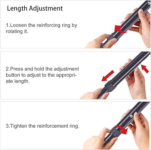 Miniatura 6 de COMFKEY Bastones plegables actualizados, diseño de mango ergonómico, bastones plegables ligeros y ajustables para hombres y mujeres