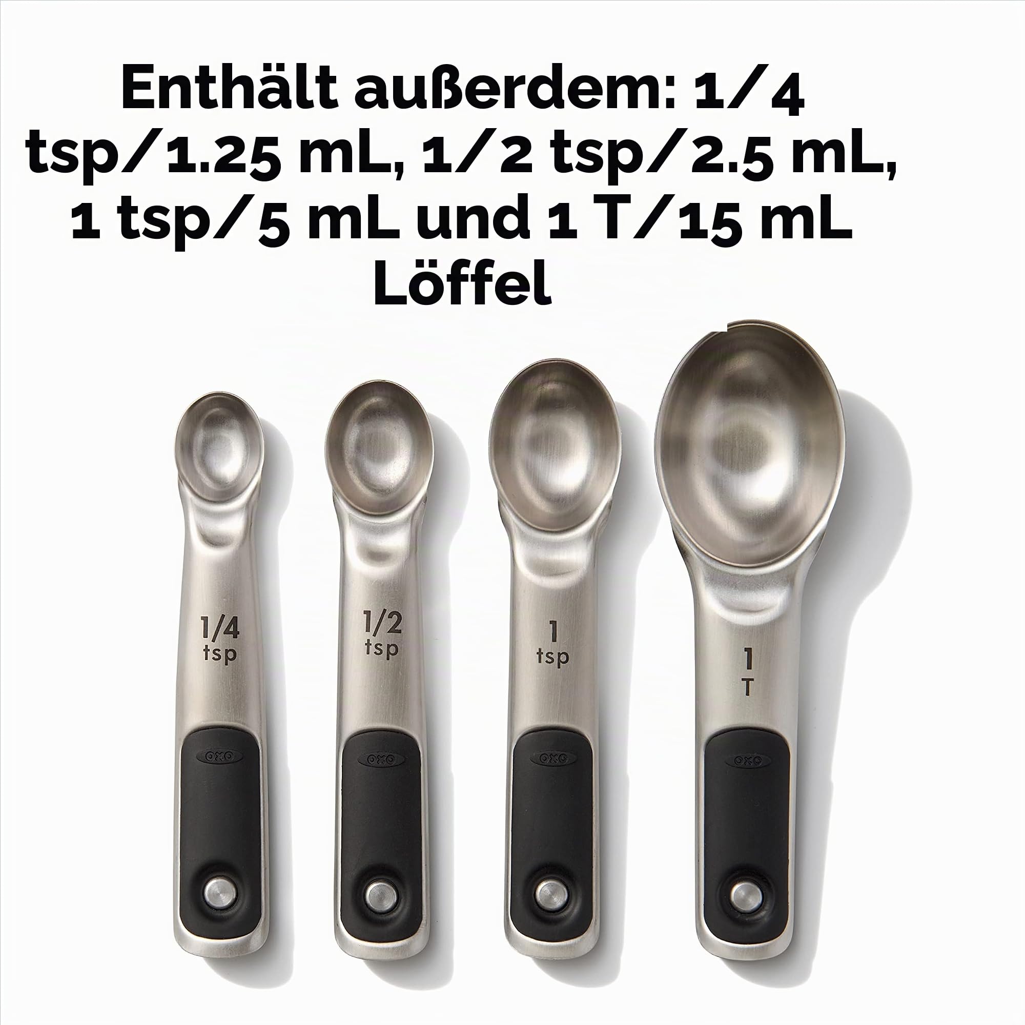 OXO Good Grips Measuring Cups and Spoons Set, Stainless Steel