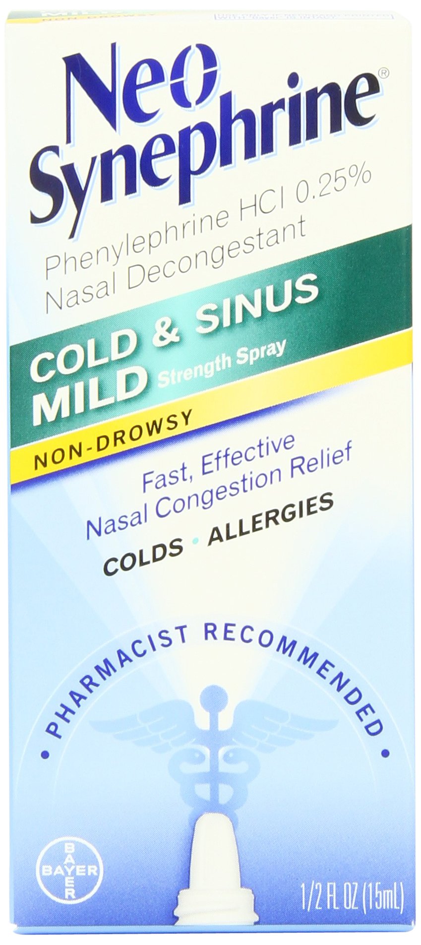 Neo-Synephrine Nasal Spray, Mild Formula.5-Ounce Bottles (Pack of 4)