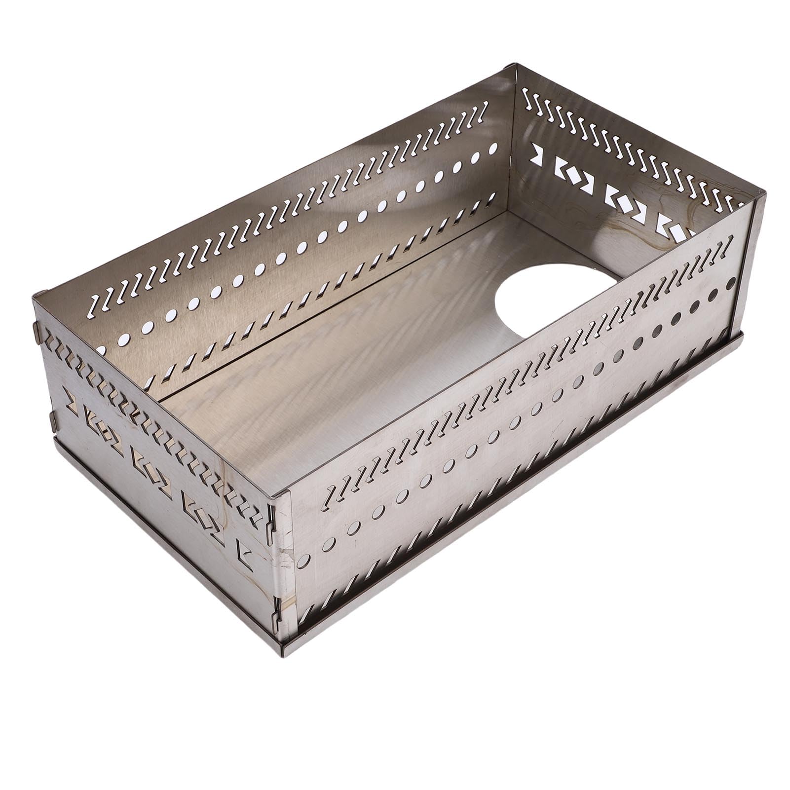 SIXRUN Edelstahl-Saunasteinkorb 50 kg Schwerer Saunasteinhalter für Holzofen (SL 375)