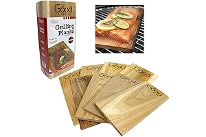 Good Cooking Grilling Planks, 8 Pack Cedar and Alder Wood for Cooking...