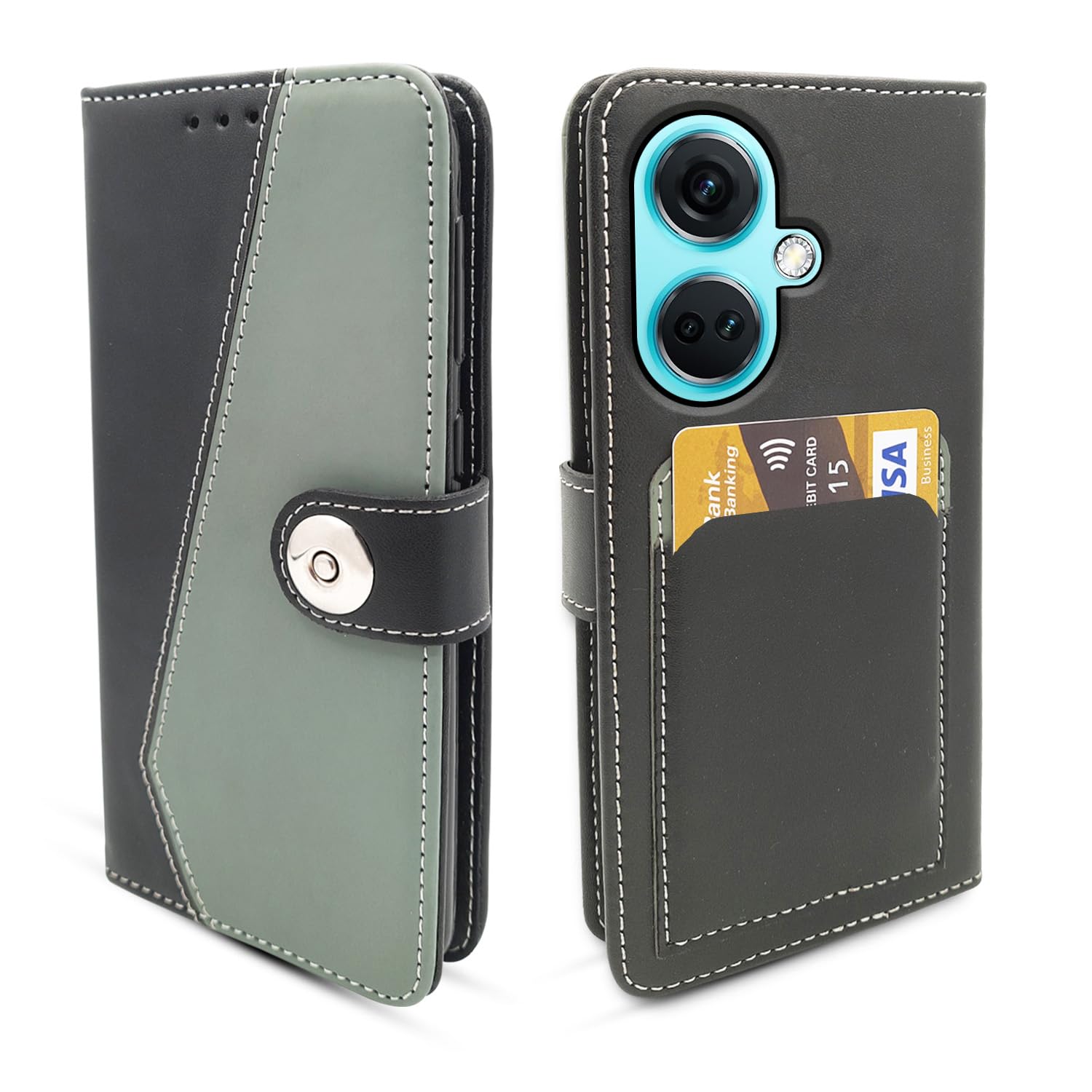 Pikkme OnePlus Nord Ce 3 5G Flip Cover | Genuine PU Leather Finish | Full 360 Protection | Wallet Style | Inbuilt Pockets & Stand | Strong Magnetic Flip Case (Grey) (B0CGJ5Y77W) Amazon Price History, Amazon Price Tracker