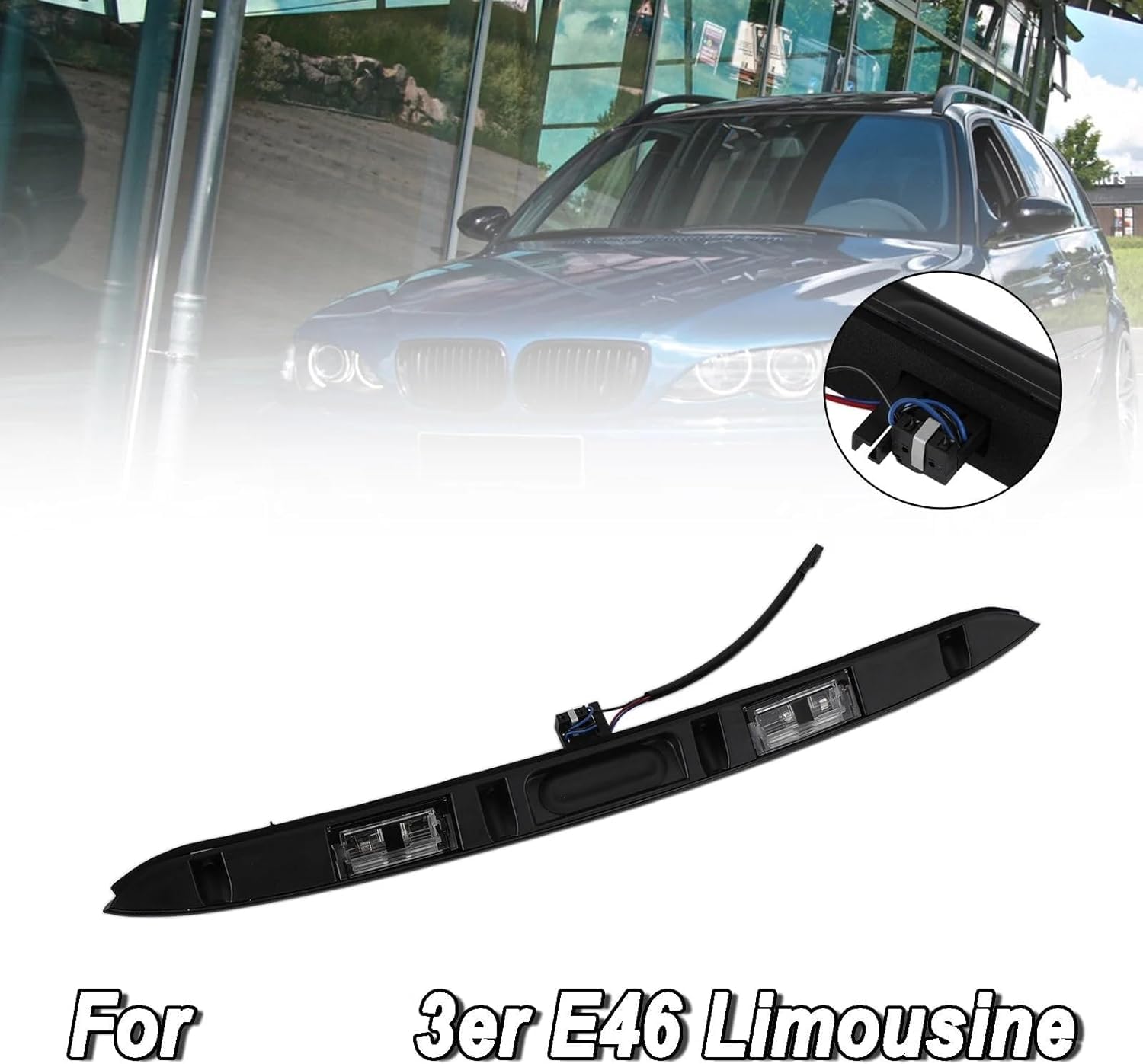 Asical Tailgate Handle Strip with Button Black Tailgate Suitable 