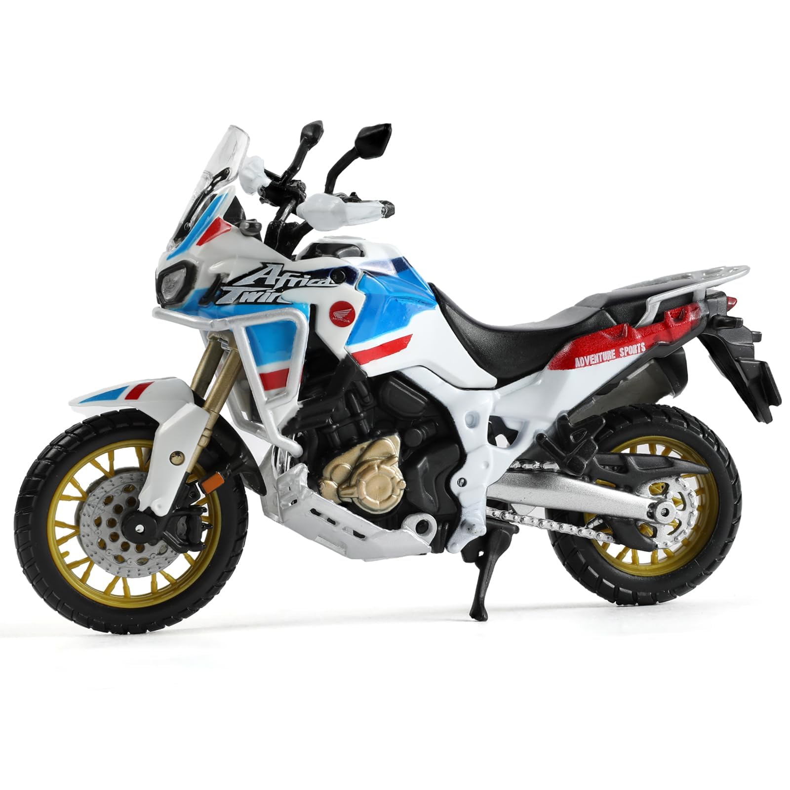Compatibile per Honda Africa Twin Avventura Dirt Bike 1:18 Moto Bicicletta Giocattoli Motocross Modello Giocattoli Nero Moto Modello