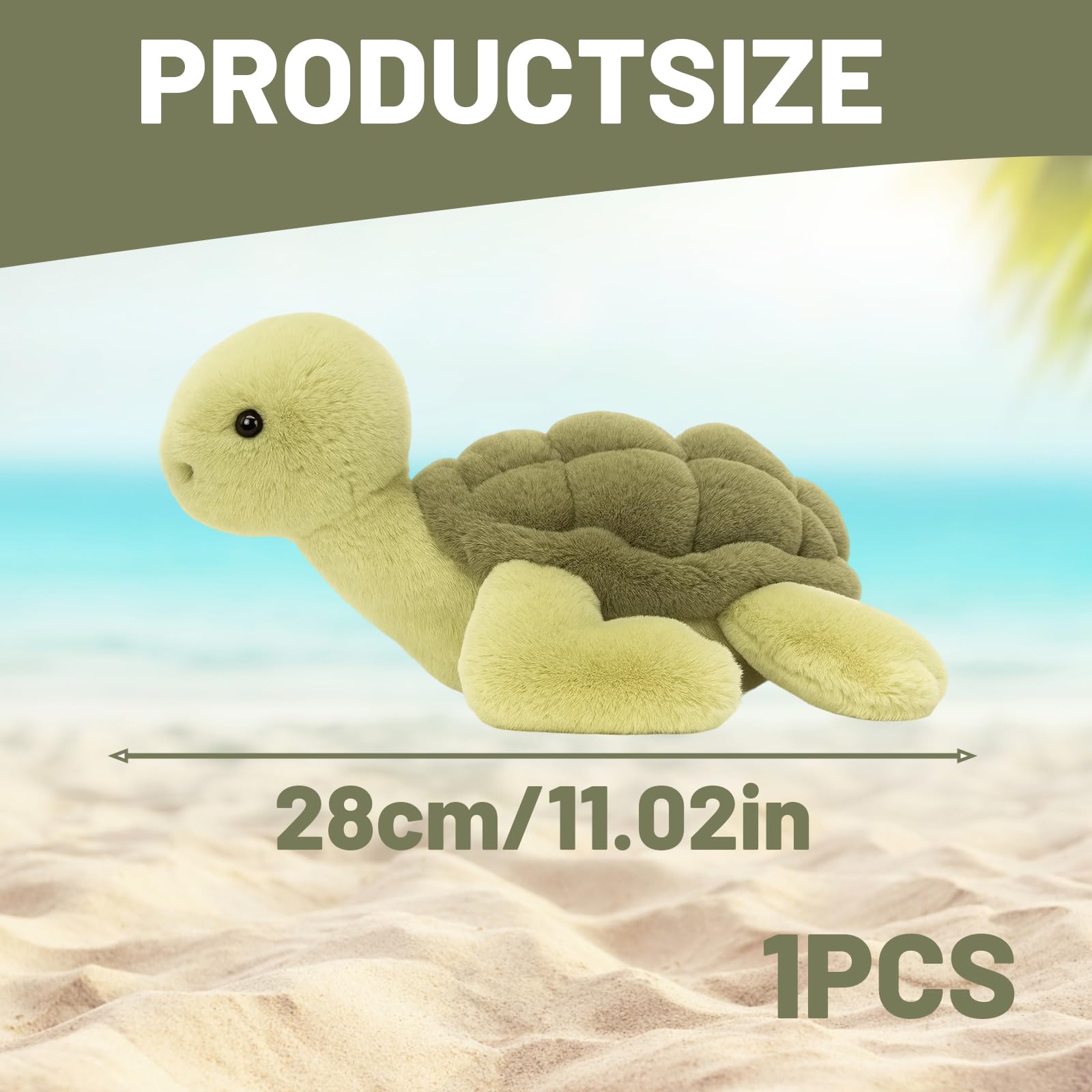 Turtle Teddy, Weighted Teddy for Adults Soft Plush Toy for Children Stress Relief Companion - Image 2